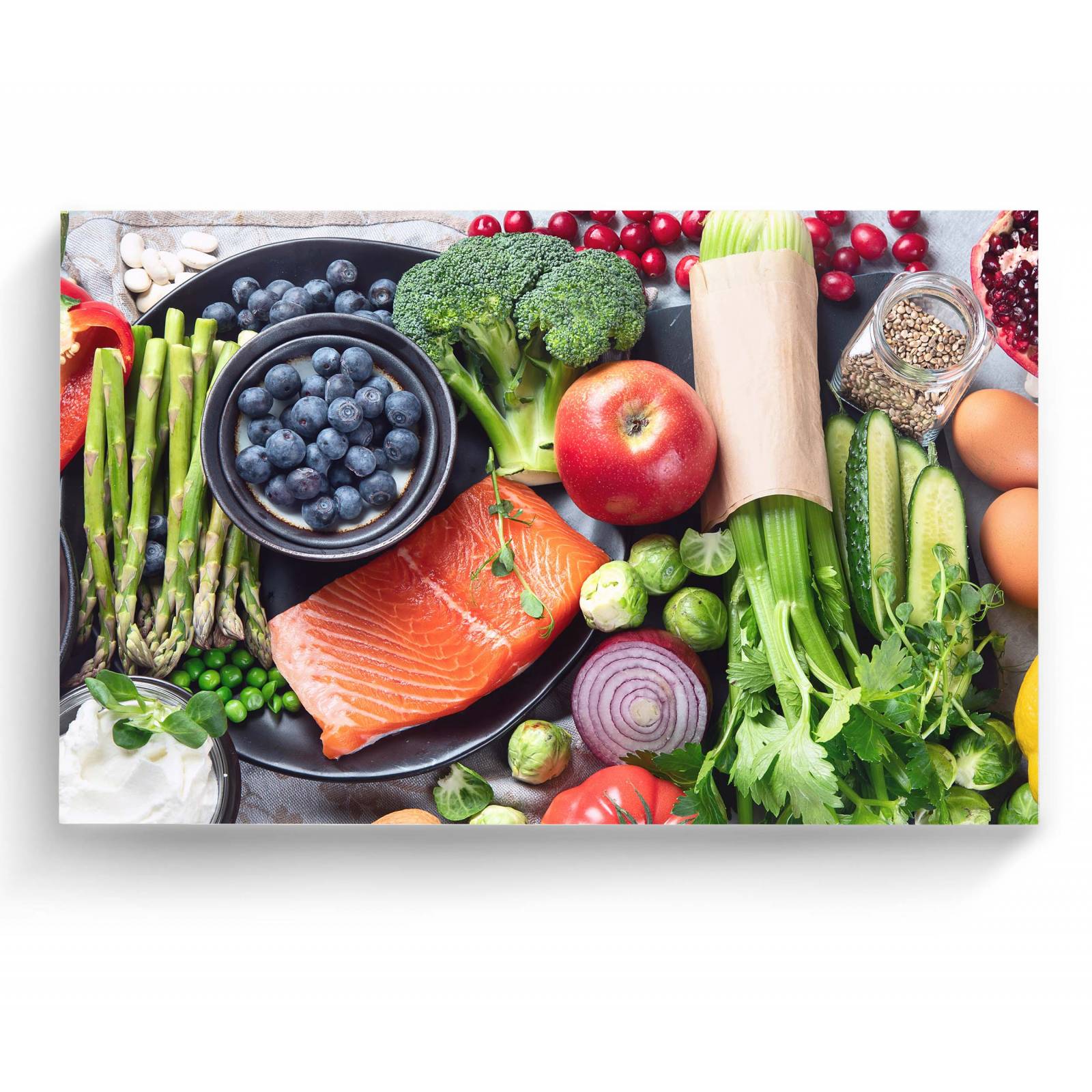 Cuadro Decorativo Canvas Comida saludable, dieta  75x50