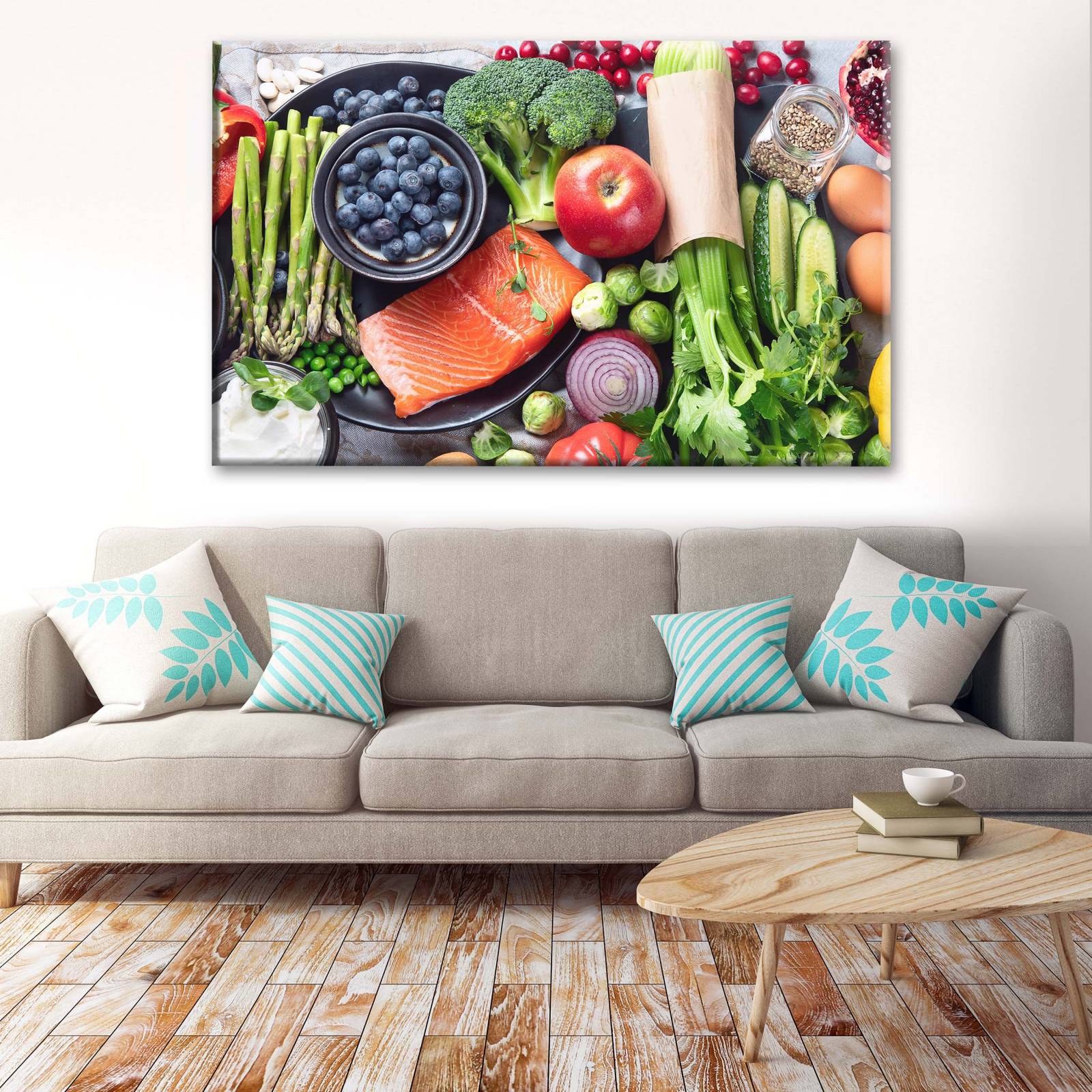 Cuadro Decorativo Canvas Comida saludable, dieta  75x50