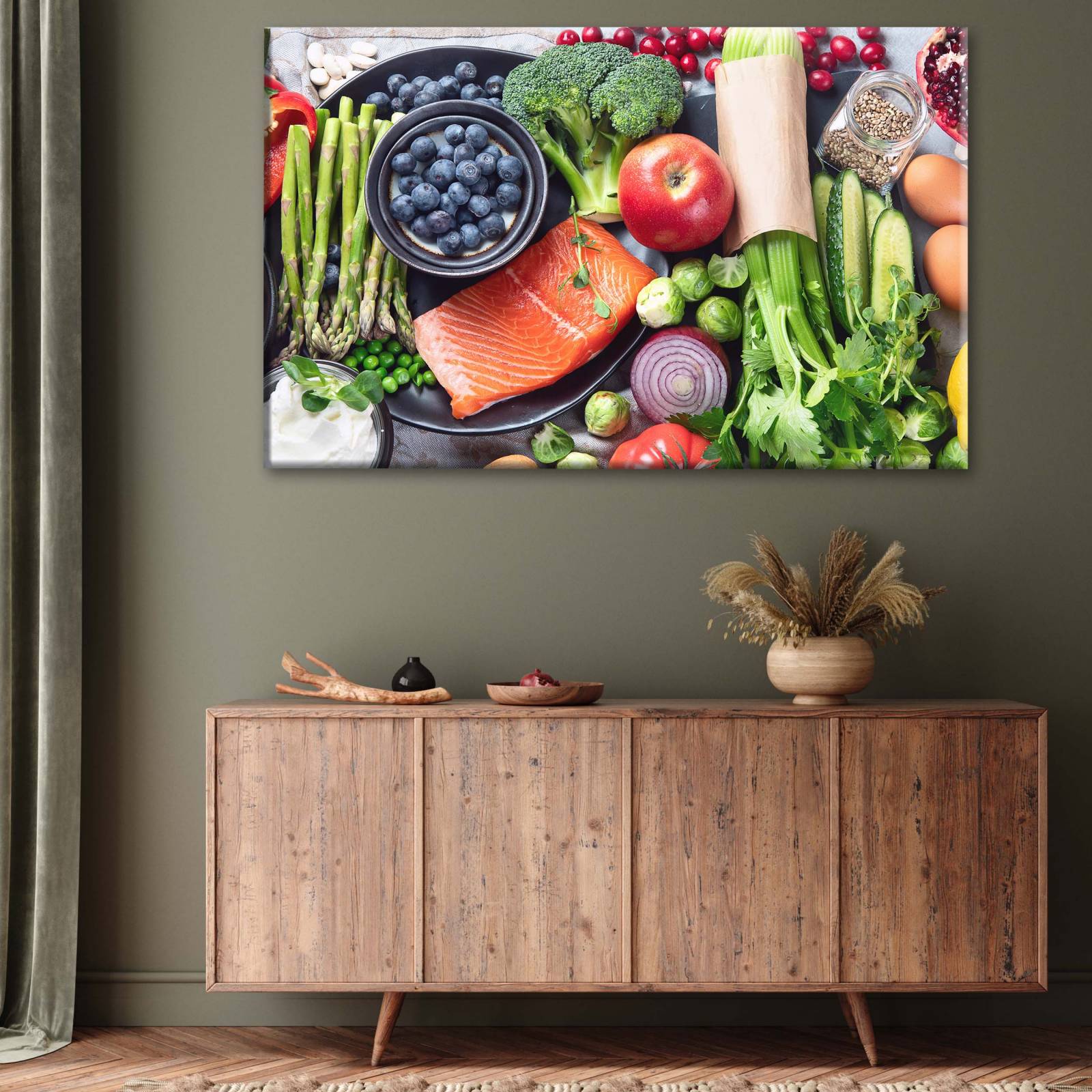 Cuadro Decorativo Canvas Comida saludable, dieta  75x50