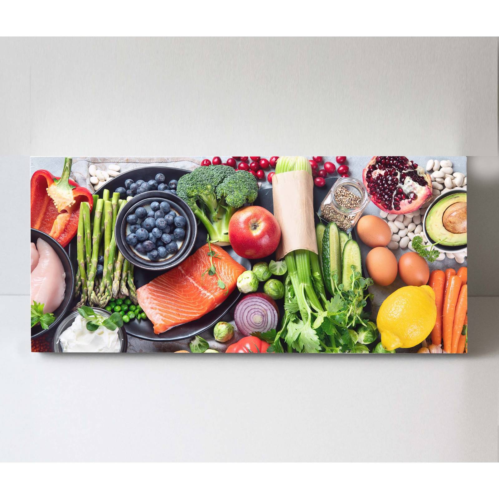 Cuadro Decorativo Canvas Comida saludable, dieta  120x60