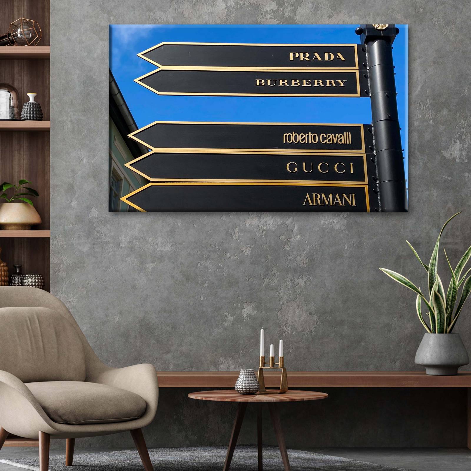 Cuadro Decorativo Canvas Marcas de lujo 105x70