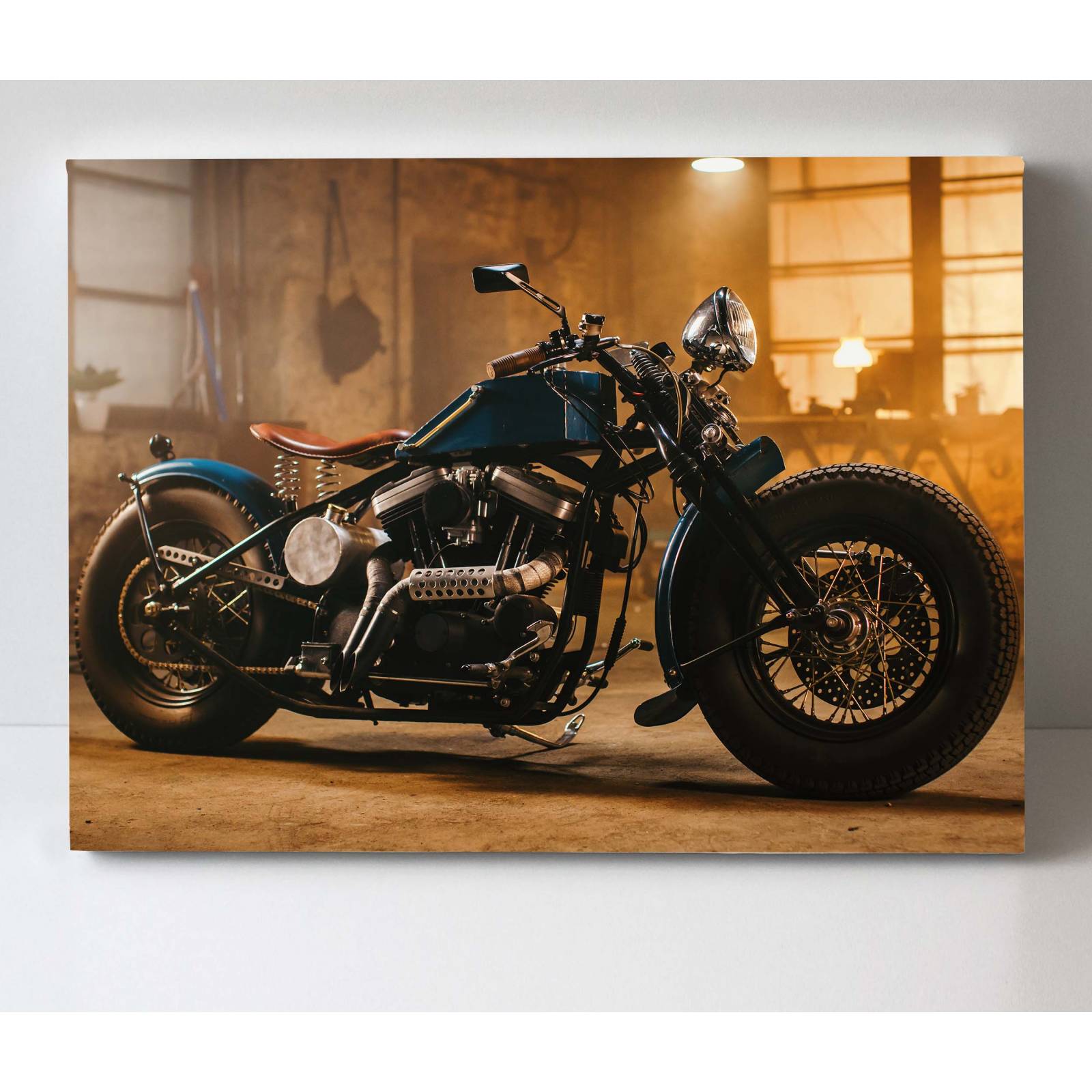 Cuadro Decorativo Canvas Motocicleta clásica 75x50