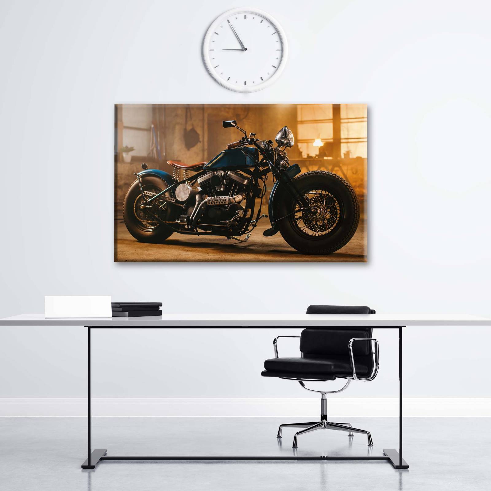 Cuadro Decorativo Canvas Motocicleta clásica 75x50
