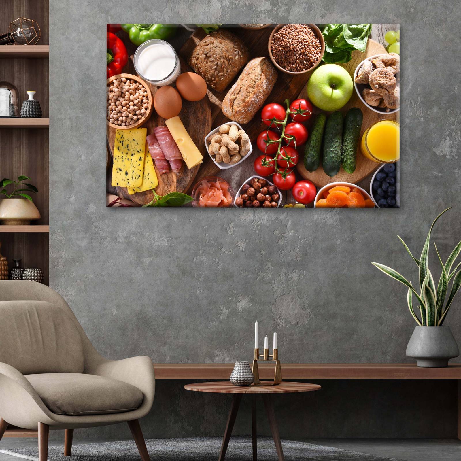 Cuadro Decorativo Canvas Alimentos Orgánicos 45x30