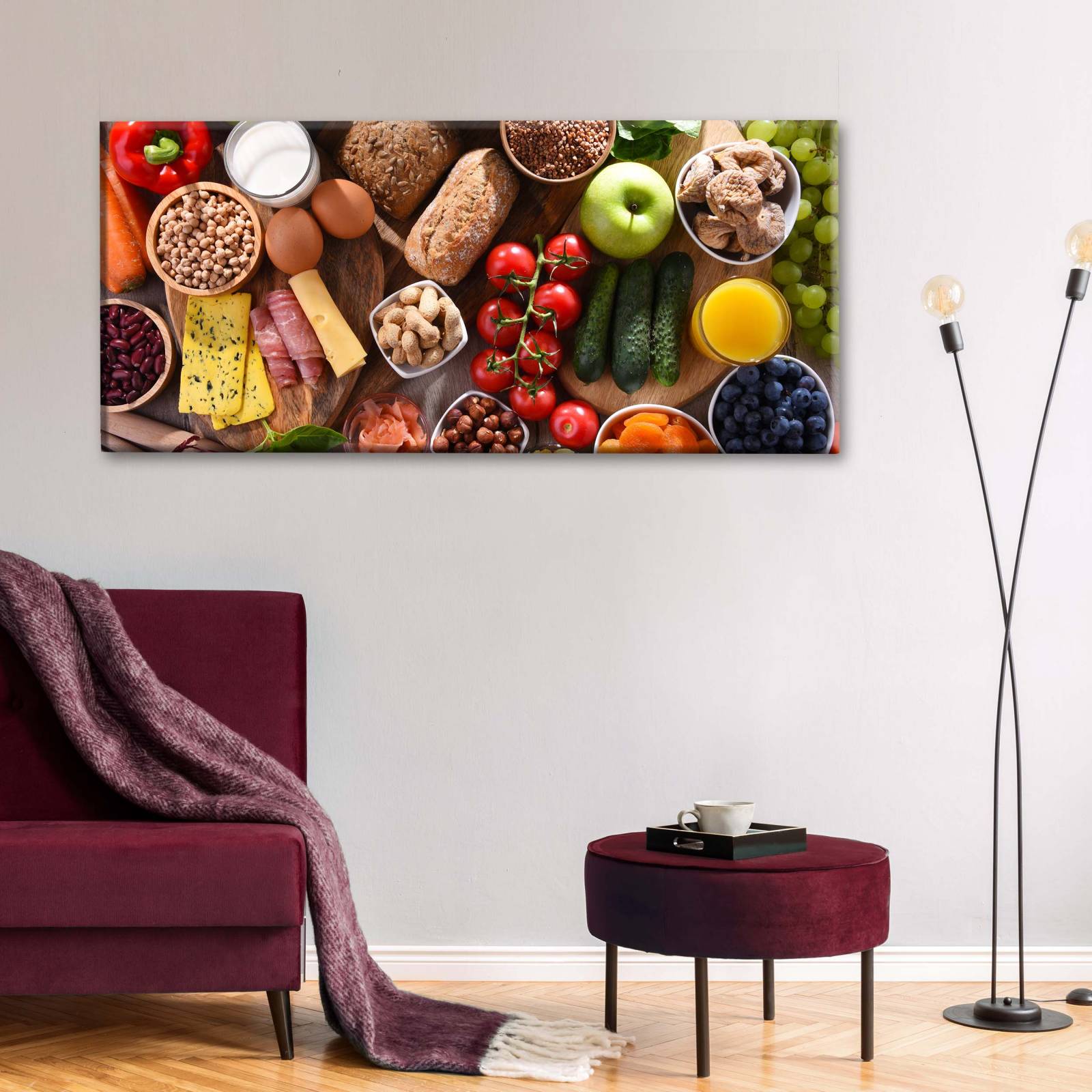 Cuadro Decorativo Canvas Alimentos Orgánicos 80x40