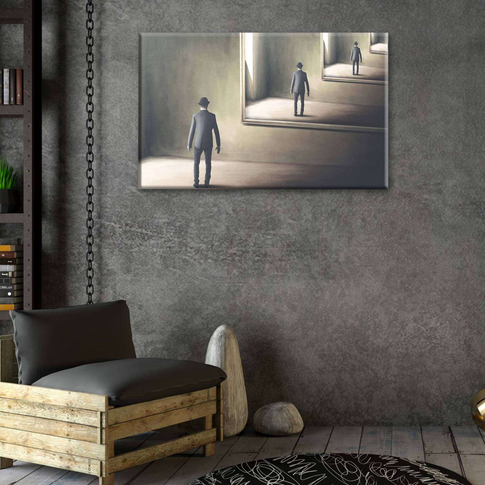 Cuadro Decorativo Canvas Reflejo de hombre 150x100