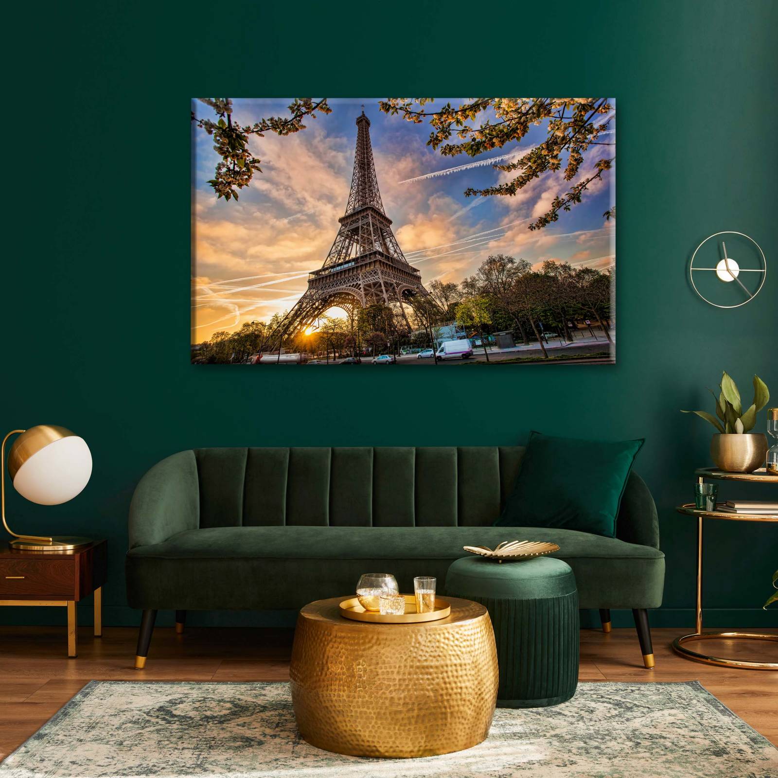 Cuadro Decorativo Canvas Torre Eiffel al atardecer 135x90