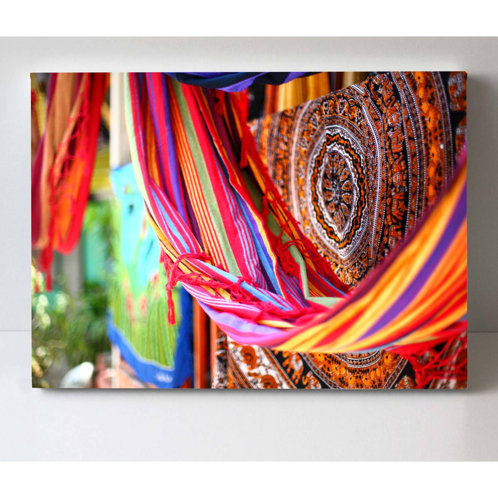 Cuadro Decorativo Canvas Hamaca bordados aztecas 150x100
