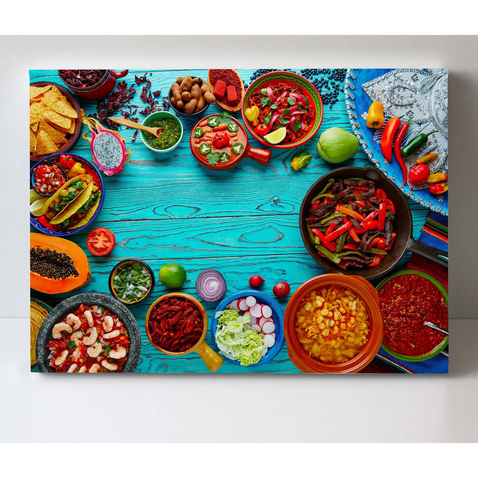 Cuadro Decorativo Canvas Comida típica mexicana 75x50