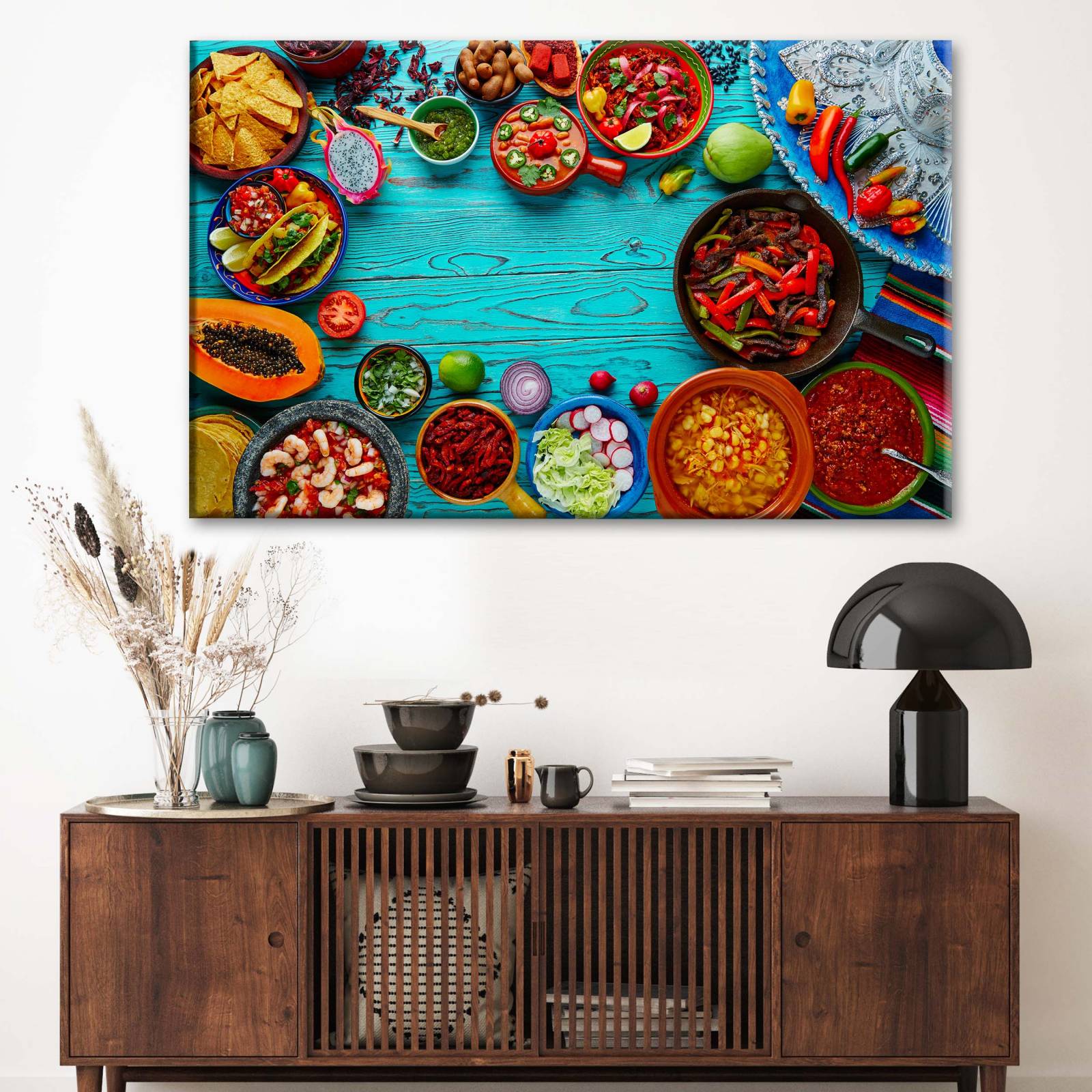 Cuadro Decorativo Canvas Comida típica mexicana 75x50