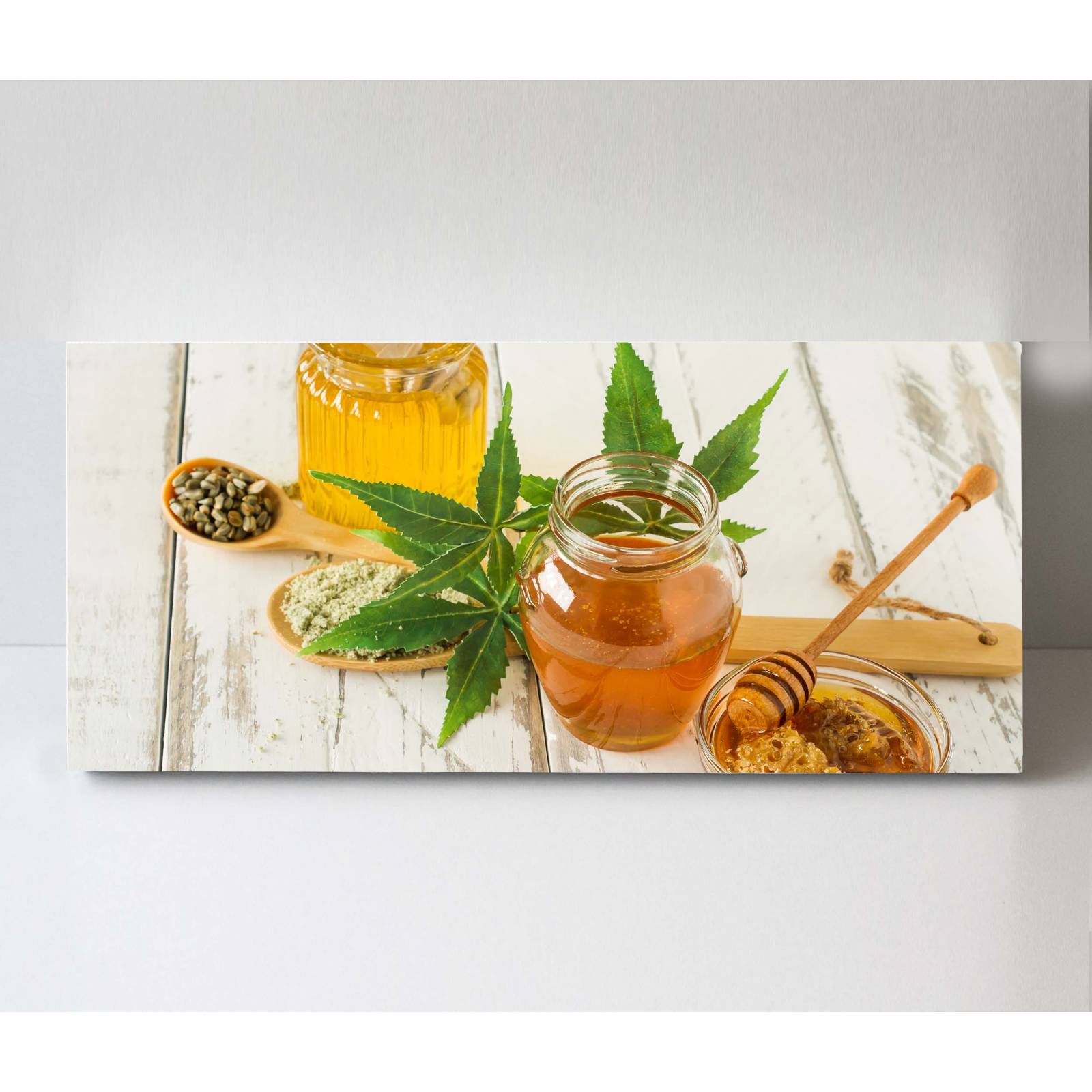 Cuadro Decorativo Canvas Frasco de miel orgánica 200x100