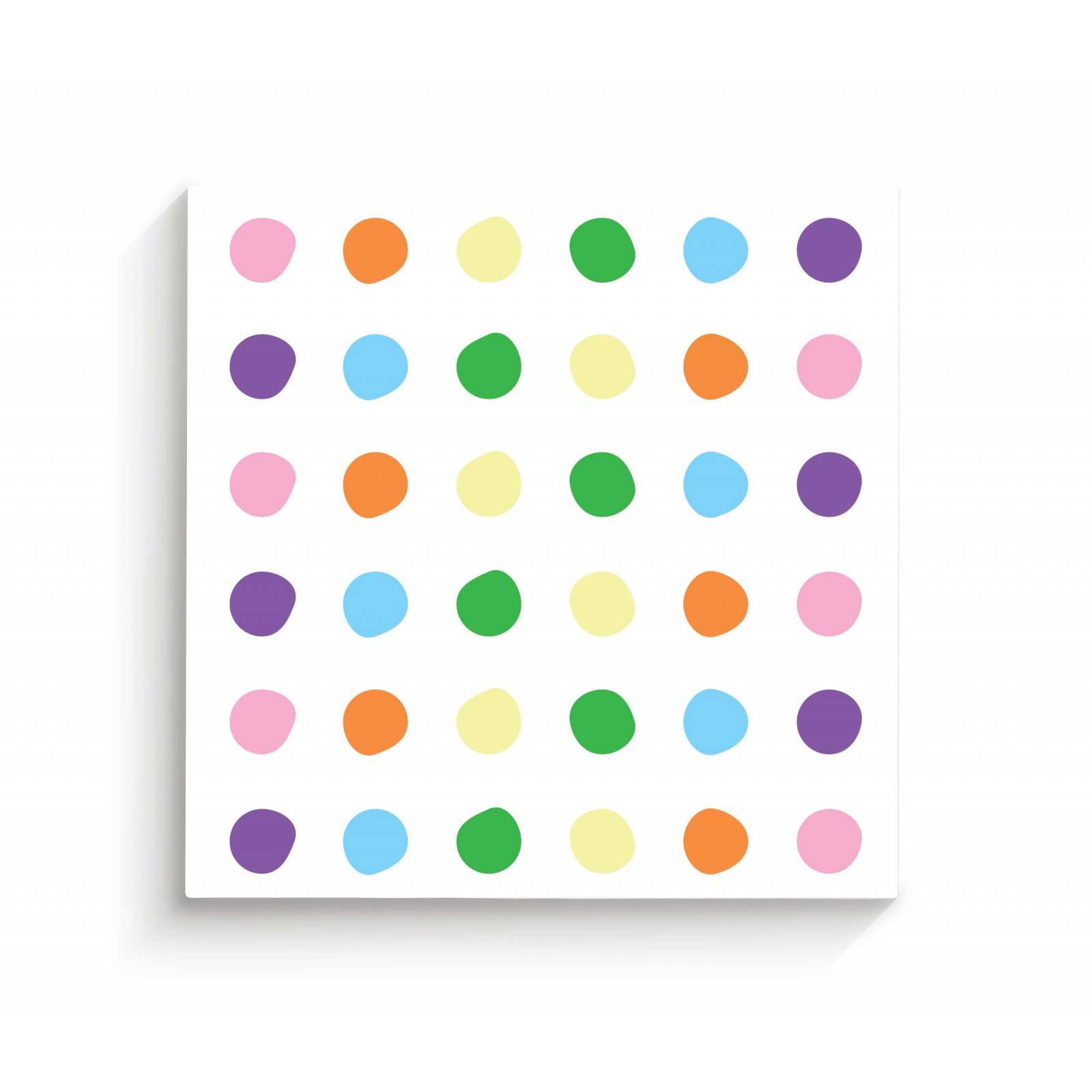 Cuadro Decorativo Canvas Puntos de colores pastel 30x30
