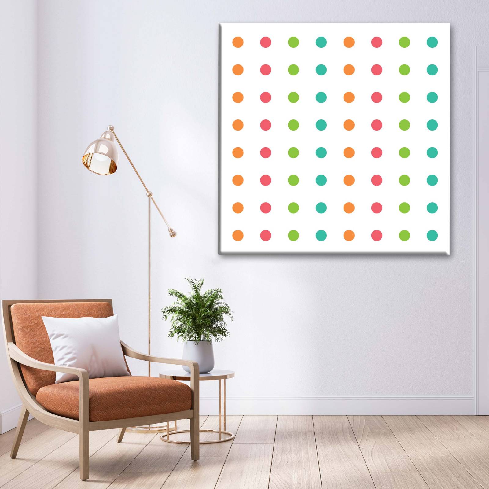 Cuadro Decorativo Canvas Linea de puntos 50x50