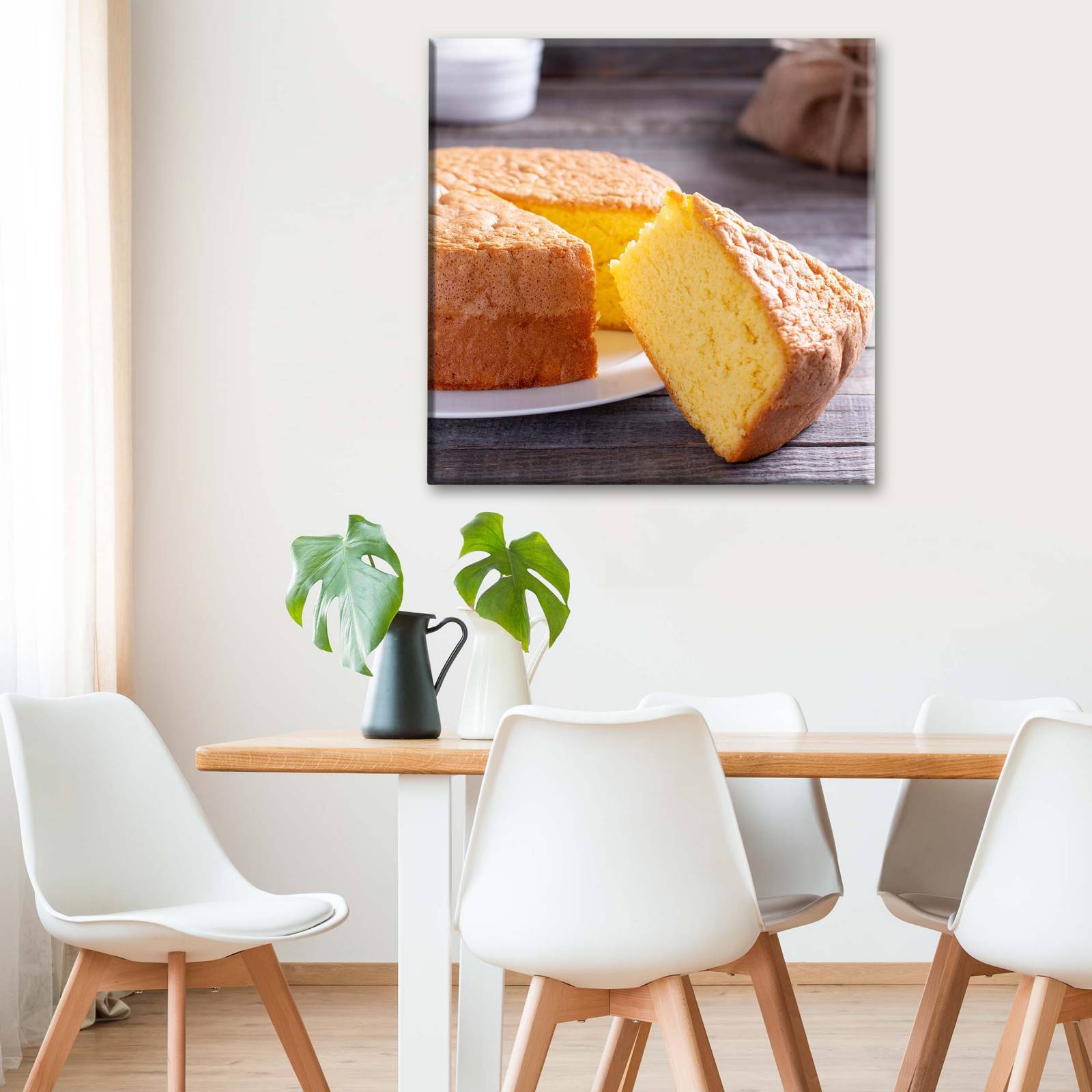 Cuadro Decorativo Canvas Pan casero 100x100