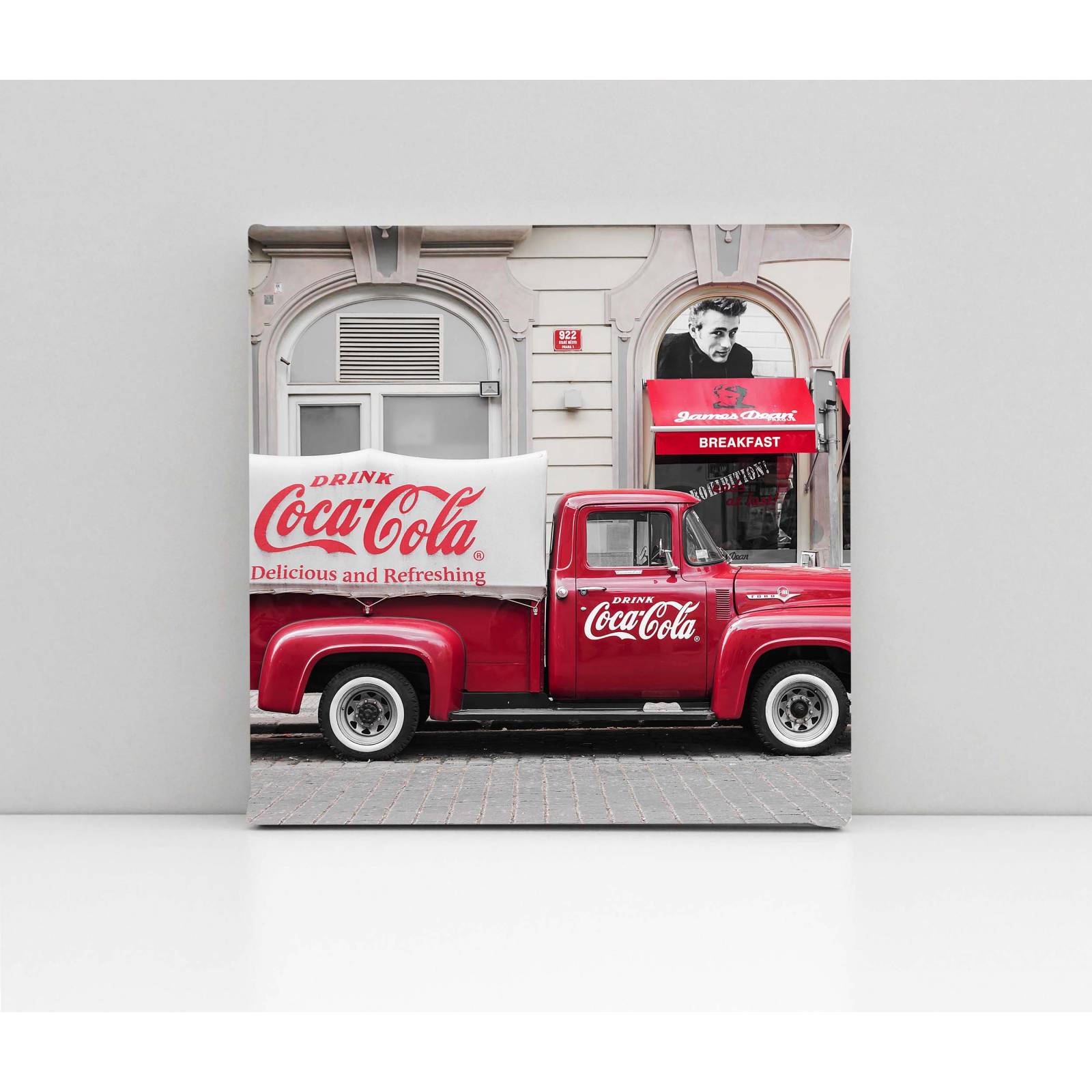 Cuadro Decorativo Canvas Auto retro coca cola 30x30
