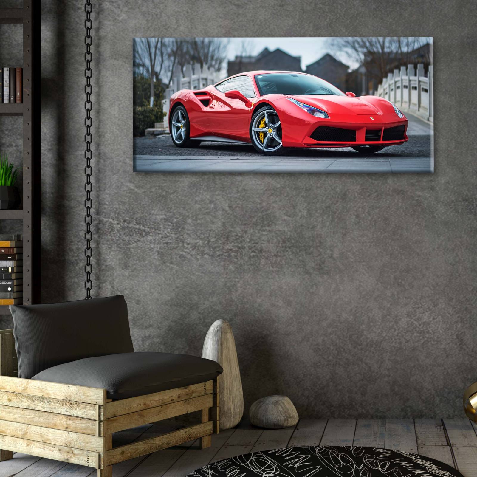 Cuadro Decorativo Canvas Ferrari 488 GTB 160x80