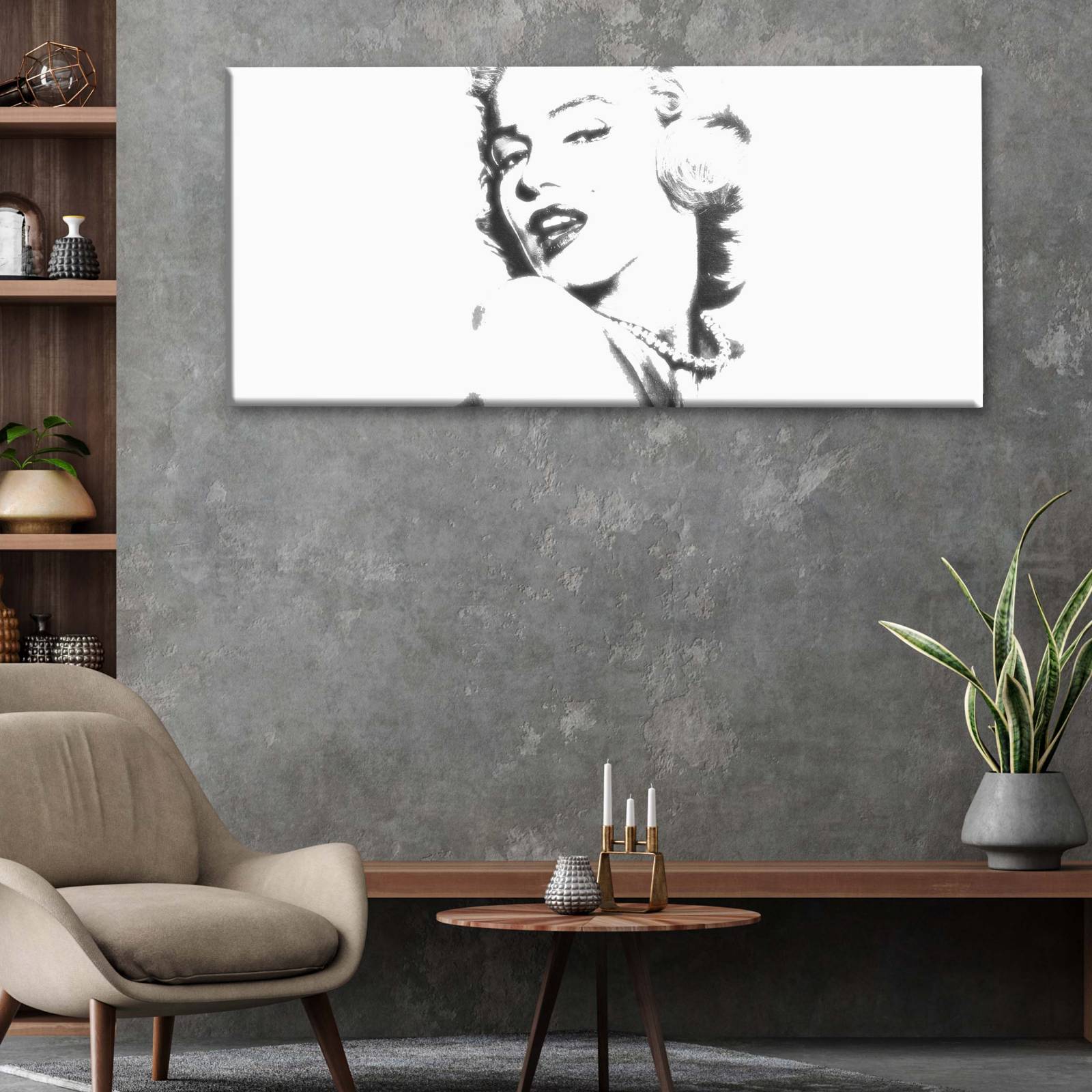 Cuadro Decorativo Canvas Marilyn Monroe Pop Art 120x60