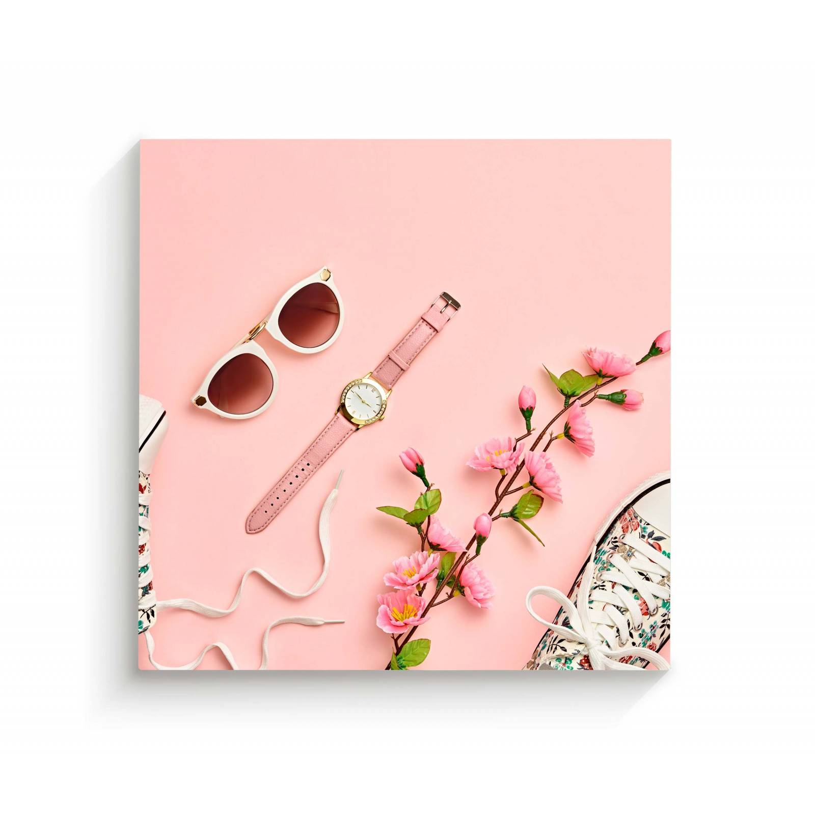 Cuadro Decorativo Canvas Accesorios de verano dama 50x50