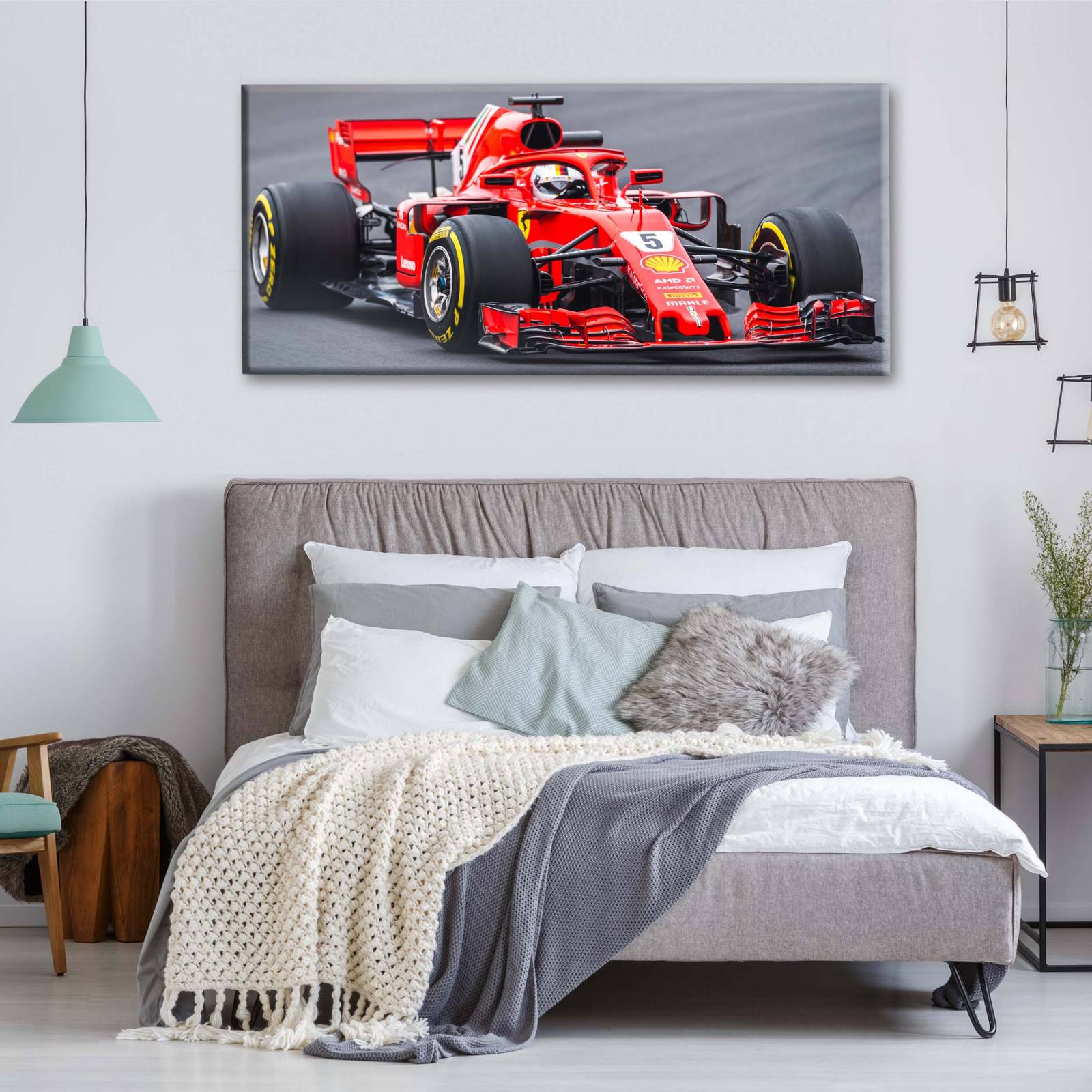 Cuadro Decorativo Canvas F1 scuderia ferrari 100x50