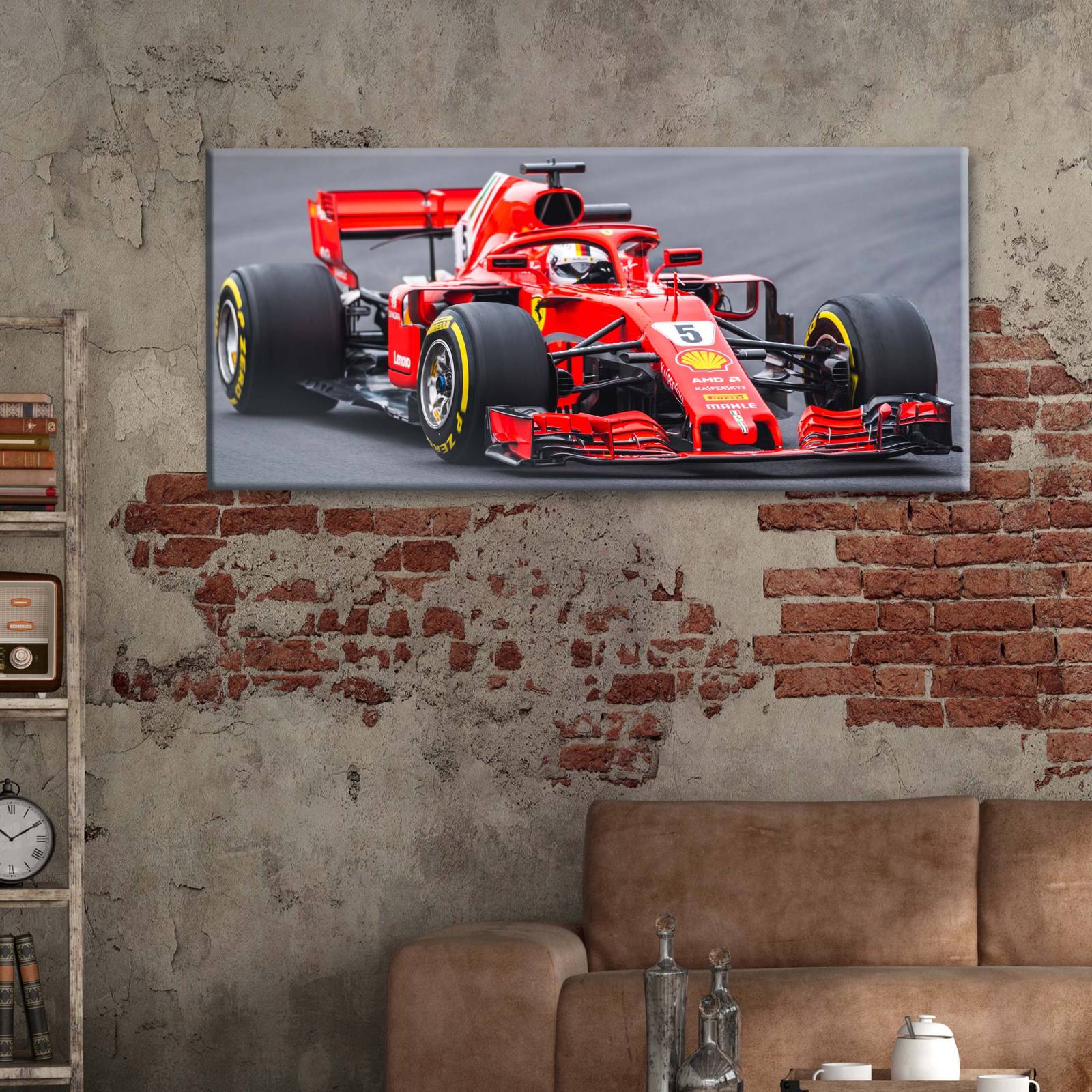 Cuadro Decorativo Canvas F1 scuderia ferrari 100x50