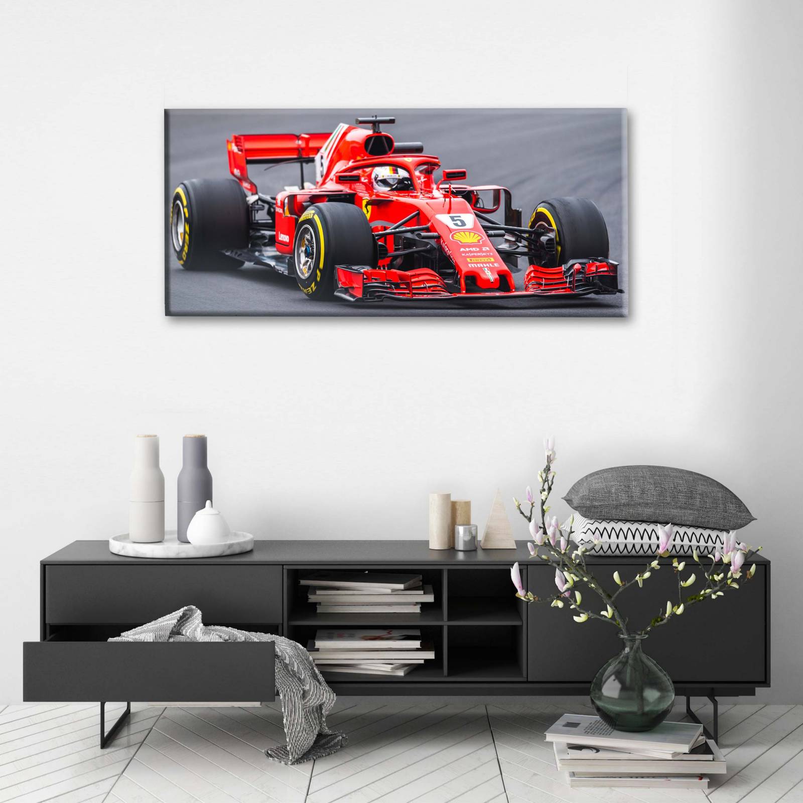 Cuadro Decorativo Canvas F1 scuderia ferrari 100x50