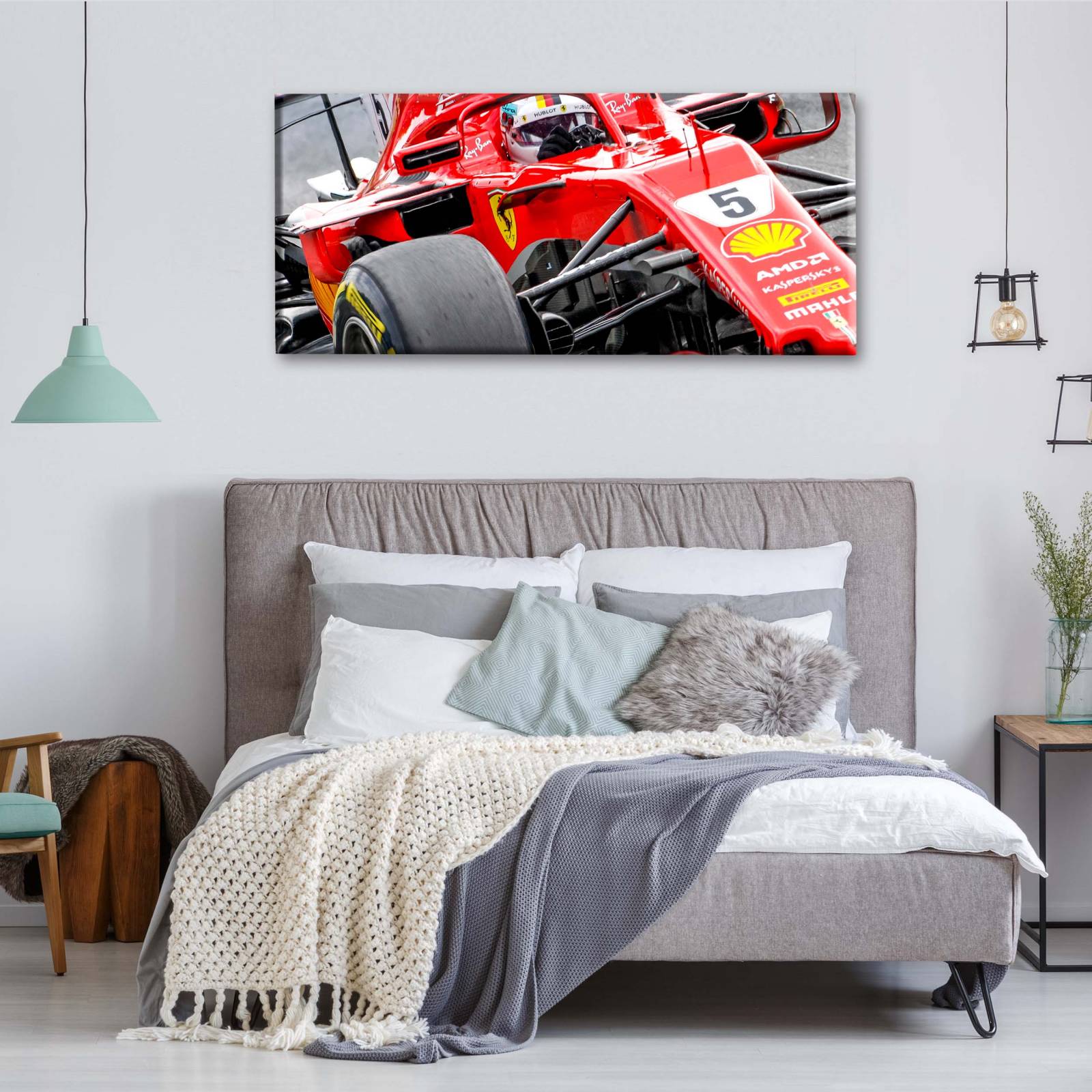 Cuadro Decorativo Canvas F1 Ferrari Grand Prix 160x80