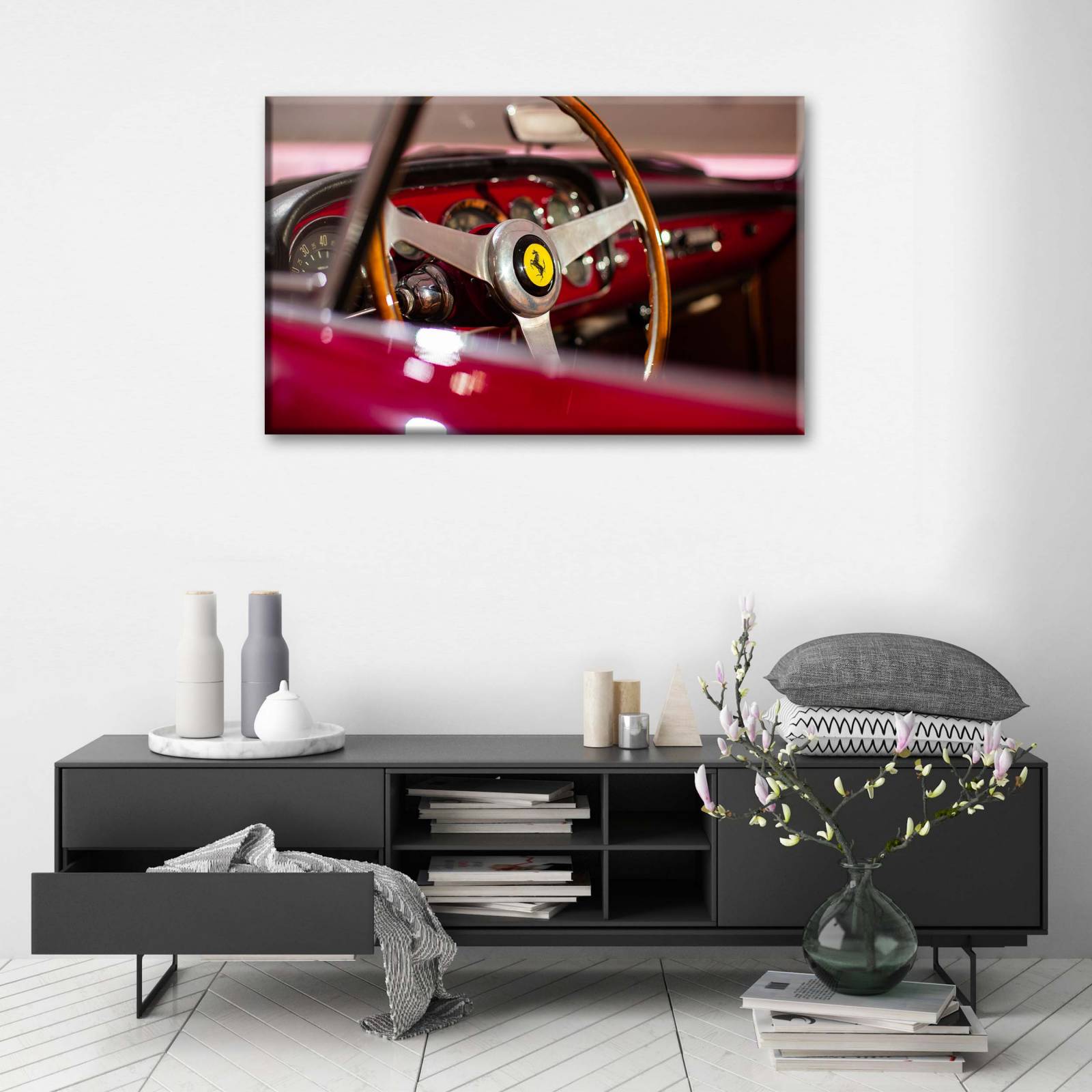 Cuadro Decorativo Canvas Tablero Ferrari clásico 45x30