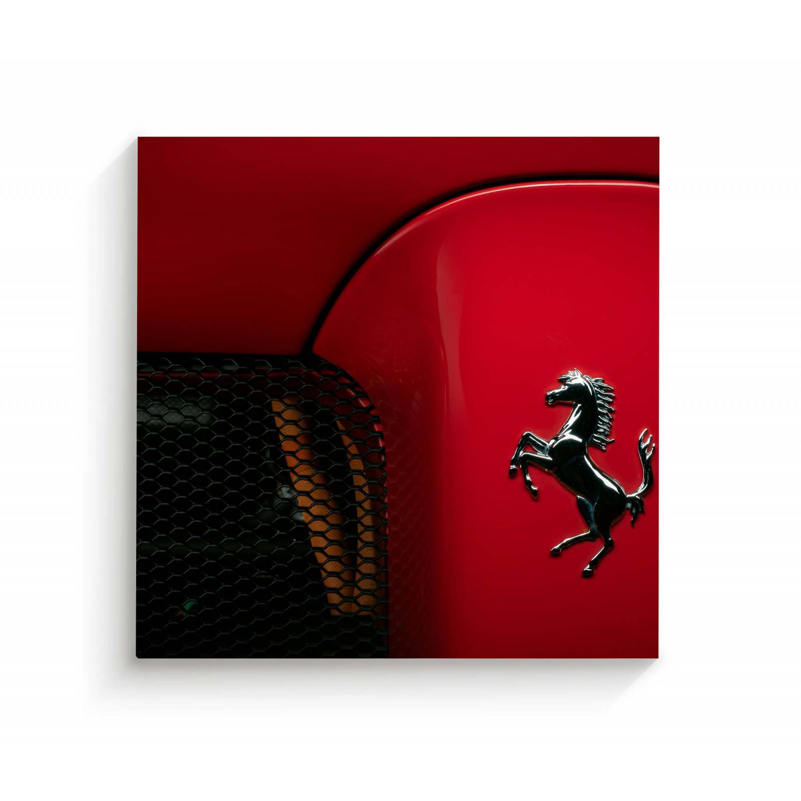Cuadro Decorativo Canvas Close up Ferrari logo 100x100