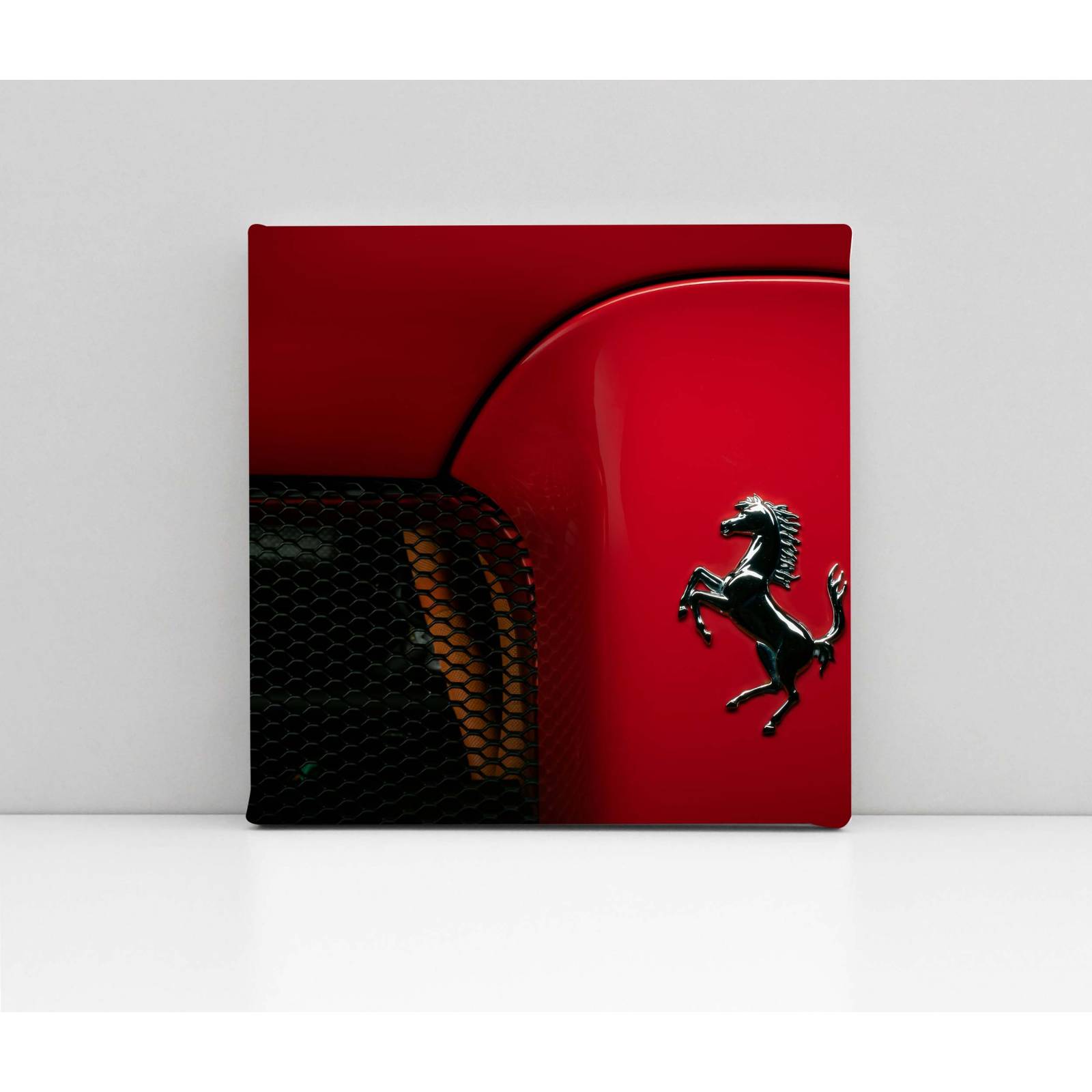 Cuadro Decorativo Canvas Close up Ferrari logo 100x100