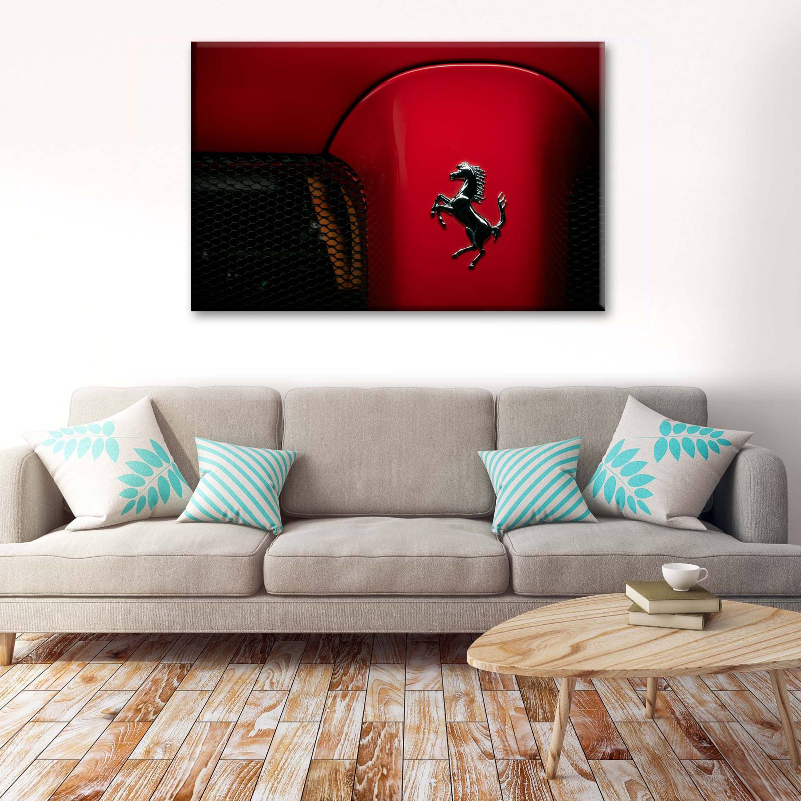 Cuadro Decorativo Canvas Close up Ferrari logo 180x120