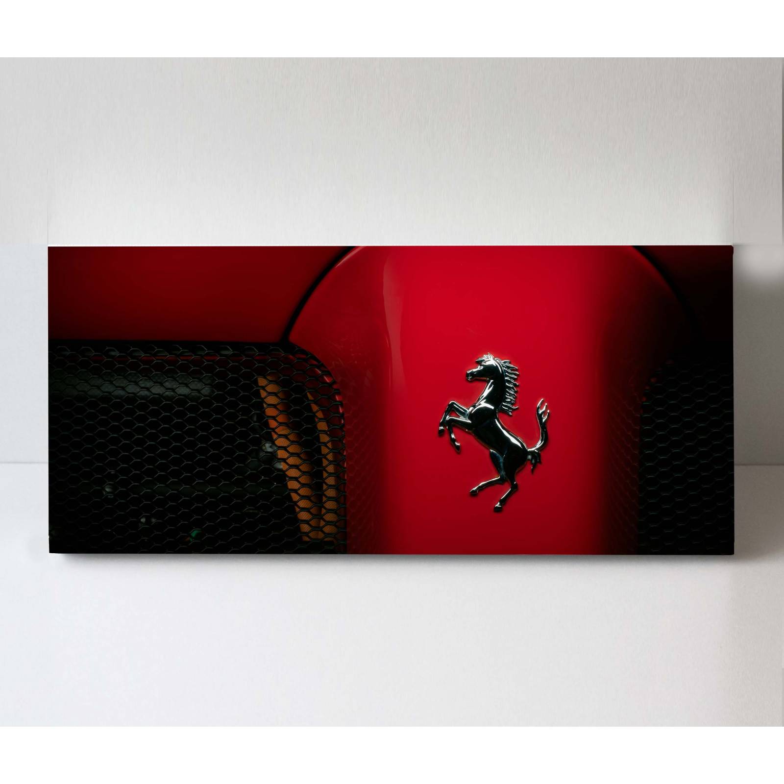Cuadro Decorativo Canvas Close up Ferrari logo 180x90