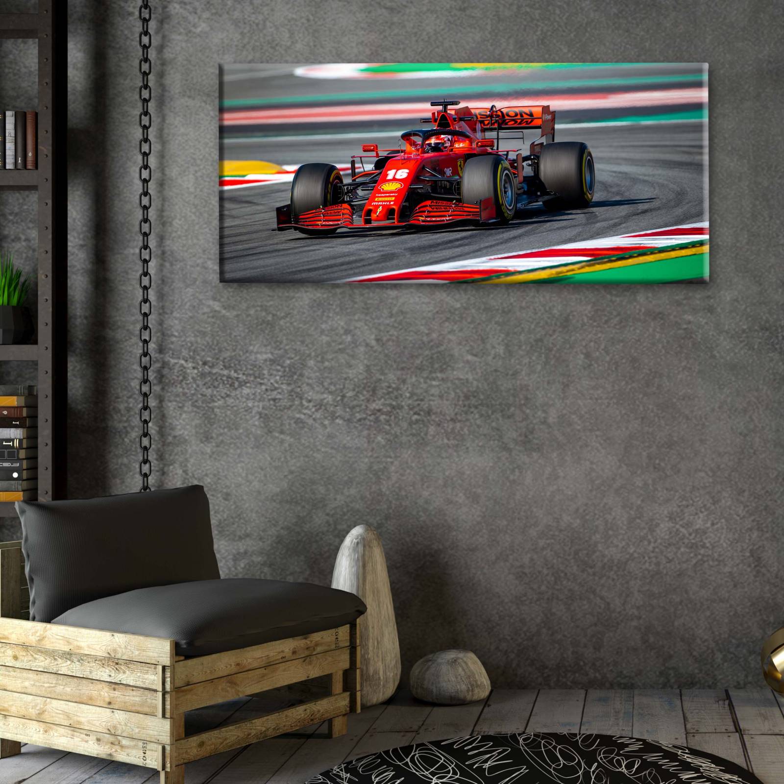 Cuadro Decorativo Canvas Scuderia Ferrari F1 80x40