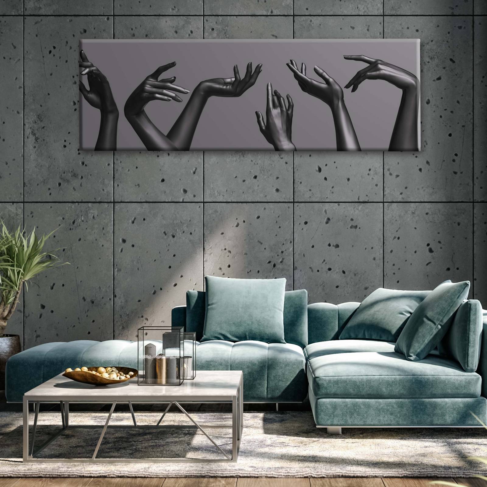 Cuadro Decorativo Canvas Manos femeninas  80x40