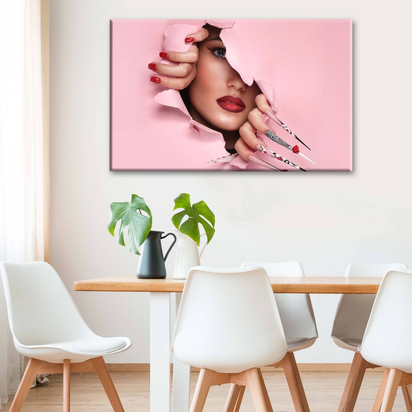 Cuadro Decorativo Canvas Maquillaje Artístico 45x30