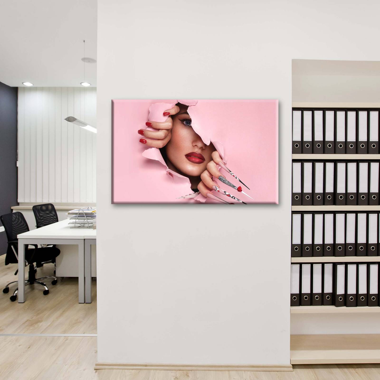 Cuadro Decorativo Canvas Maquillaje Artístico 45x30
