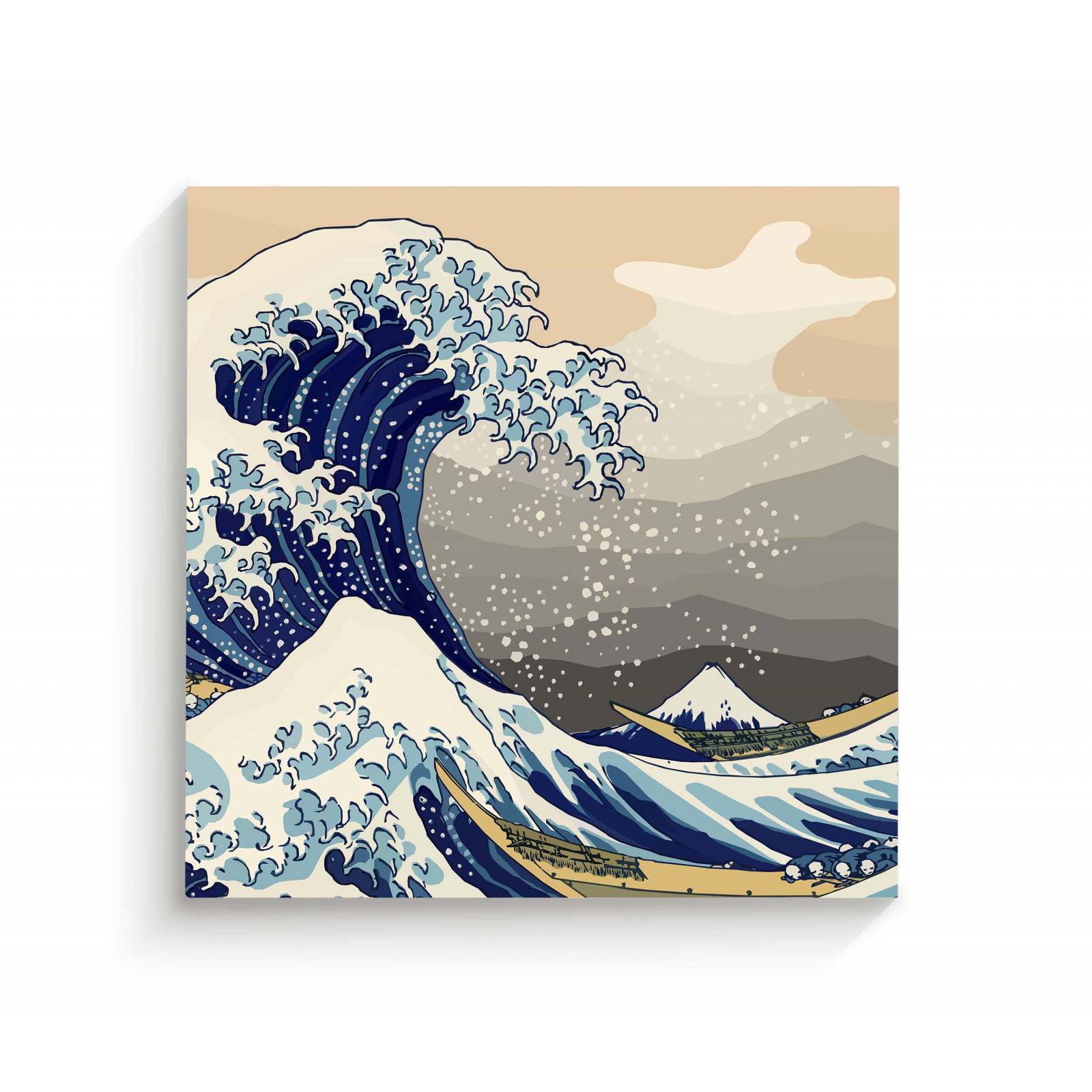 Cuadro Decorativo Canvas La gran ola de Kanagawa 70x70