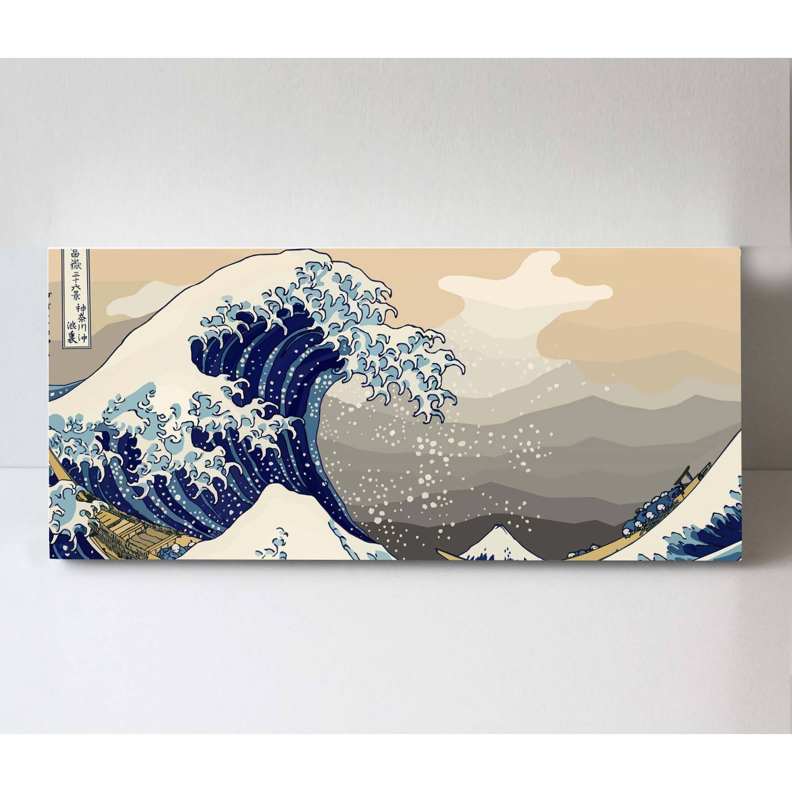 Cuadro Decorativo Canvas La gran ola de Kanagawa 180x90