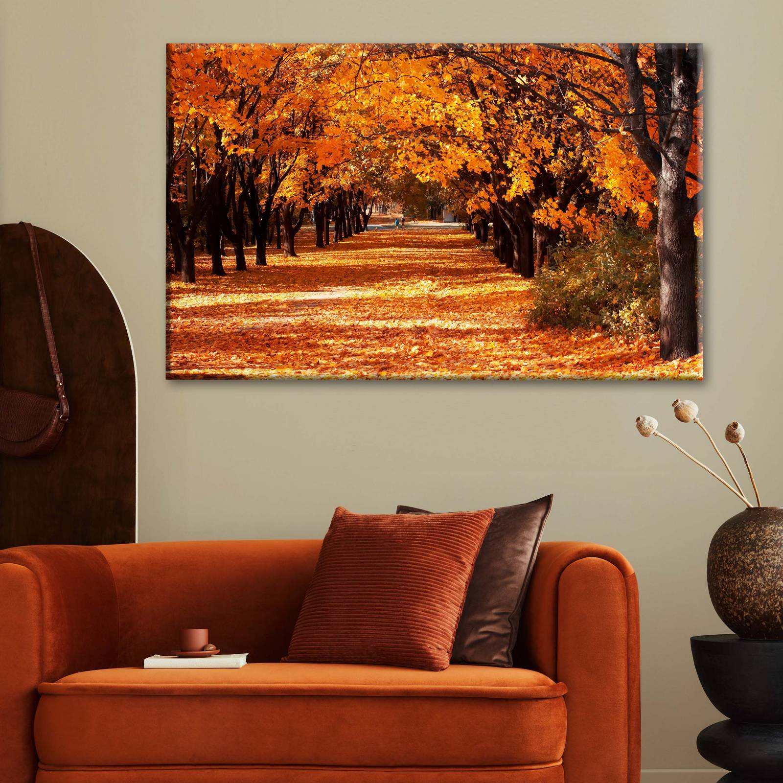 Cuadro Decorativo Canvas Callejón otoñal romantico 135x90