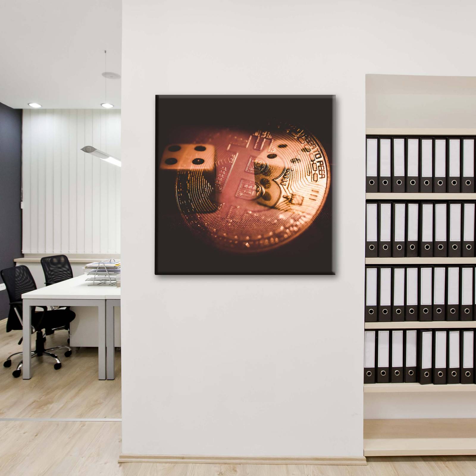 Cuadro Decorativo Canvas Bitcoin trade 50x50