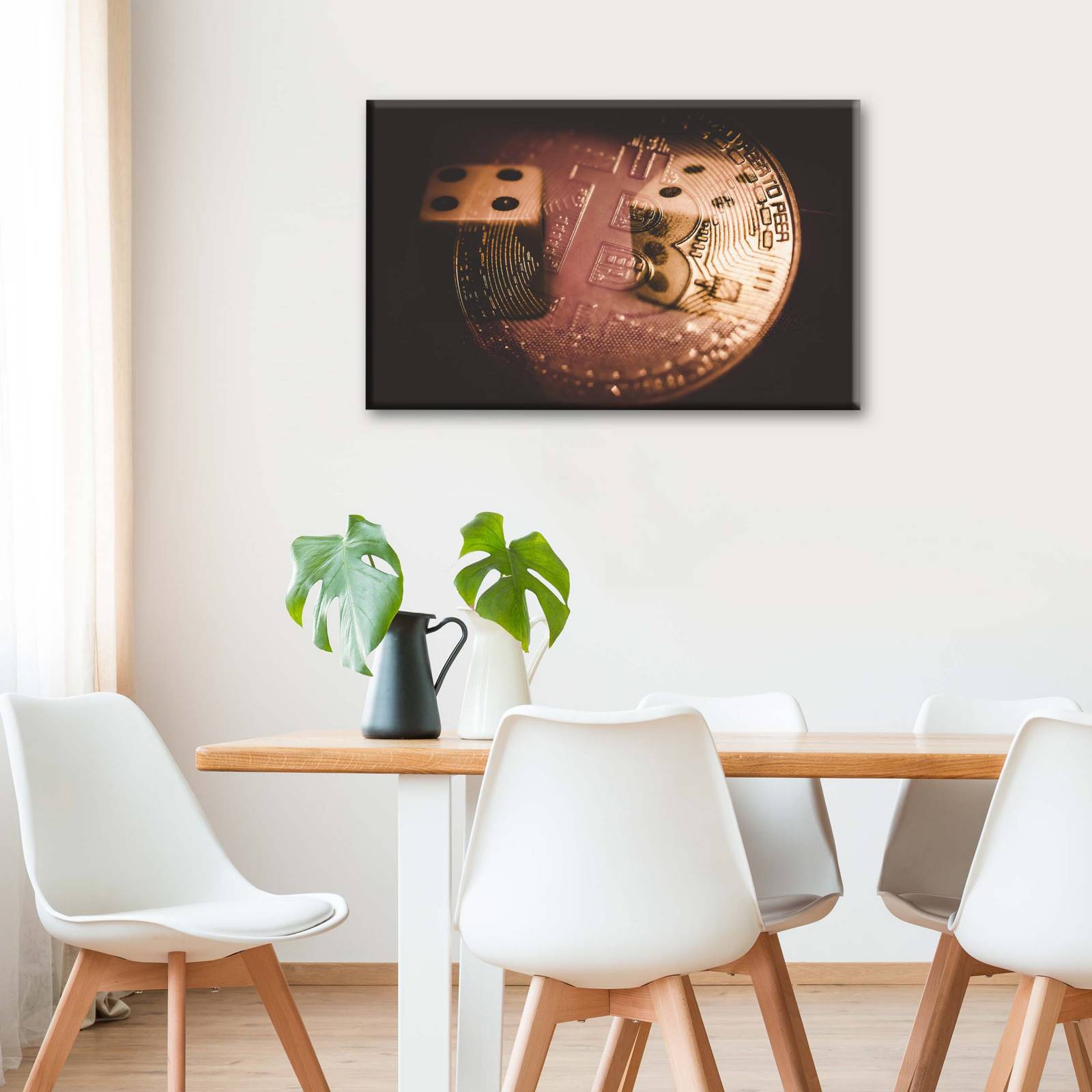 Cuadro Decorativo Canvas Bitcoin trade 135x90