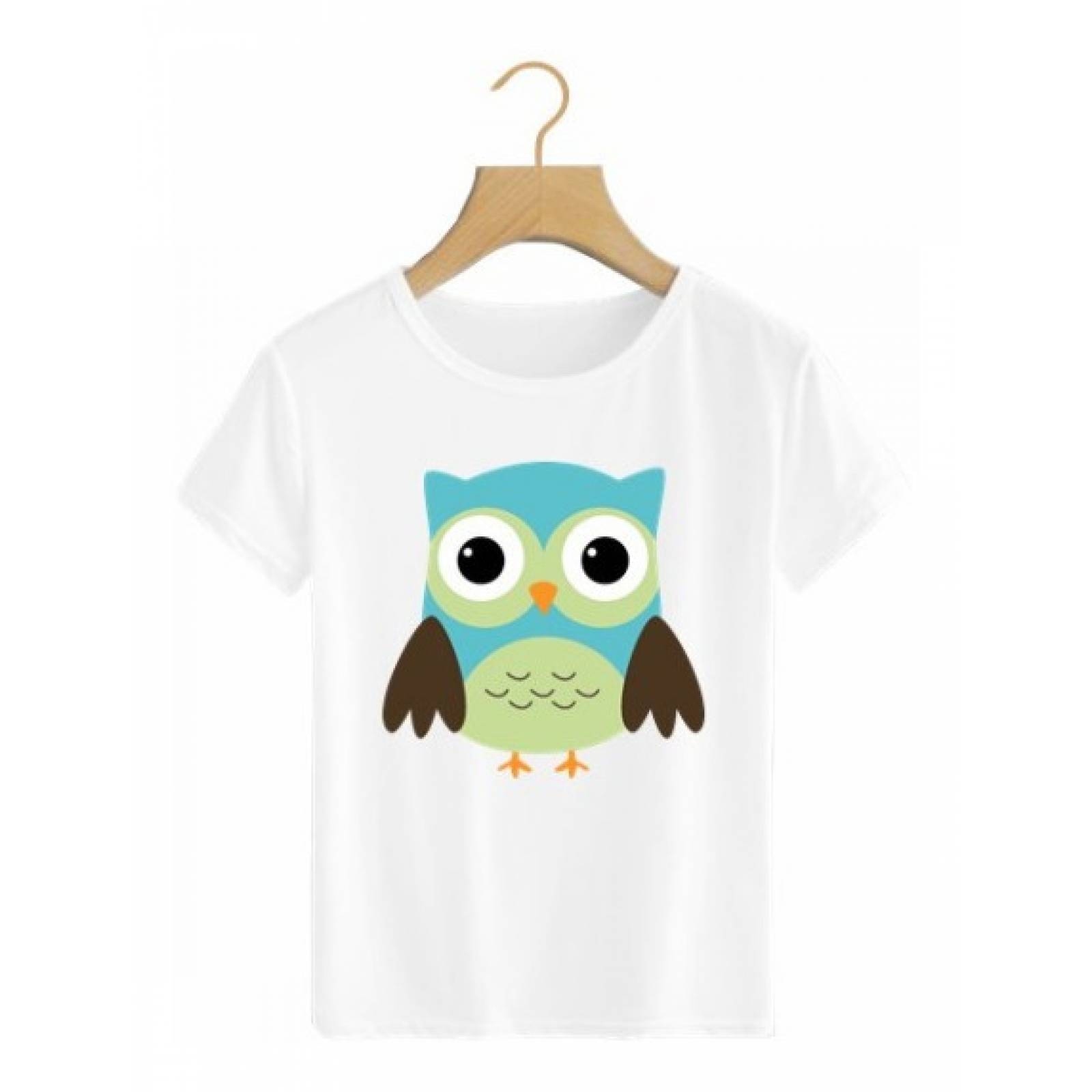 PLAYERA ANIMAL BUHO AZUL