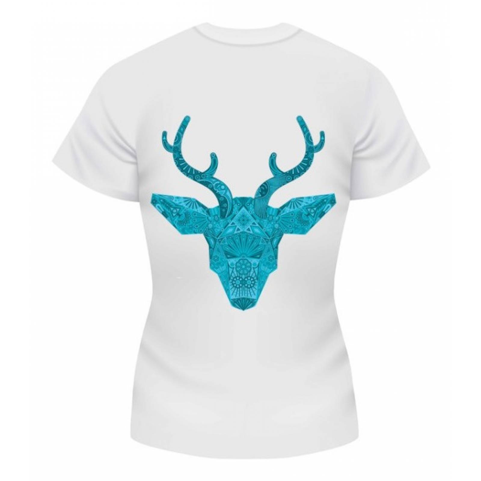 PLAYERA ANIMAL HUICHOL VENADO AZUL