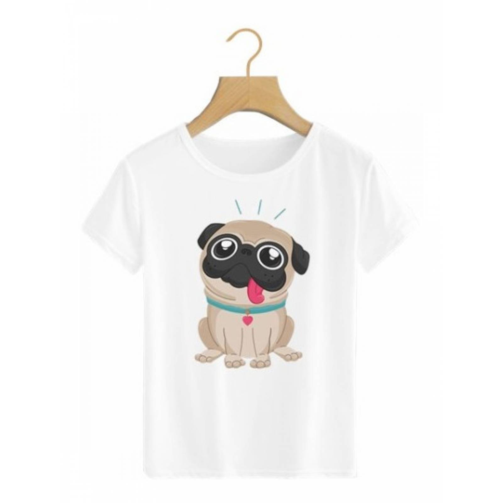 PLAYERA ANIMAL PERRO PUG SENTADO