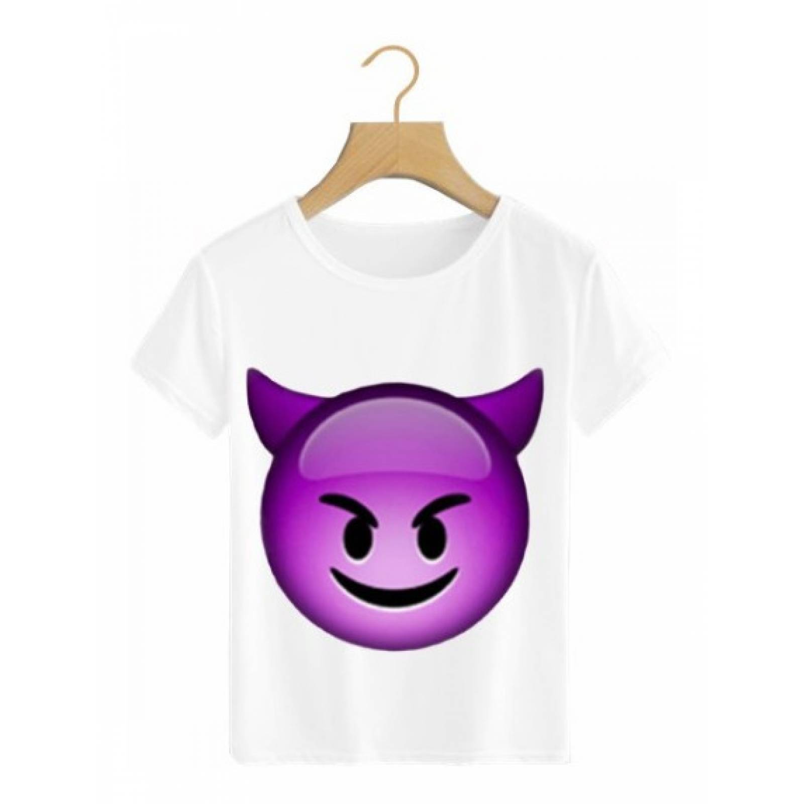 PLAYERA EMOJI DIABLO MORADO