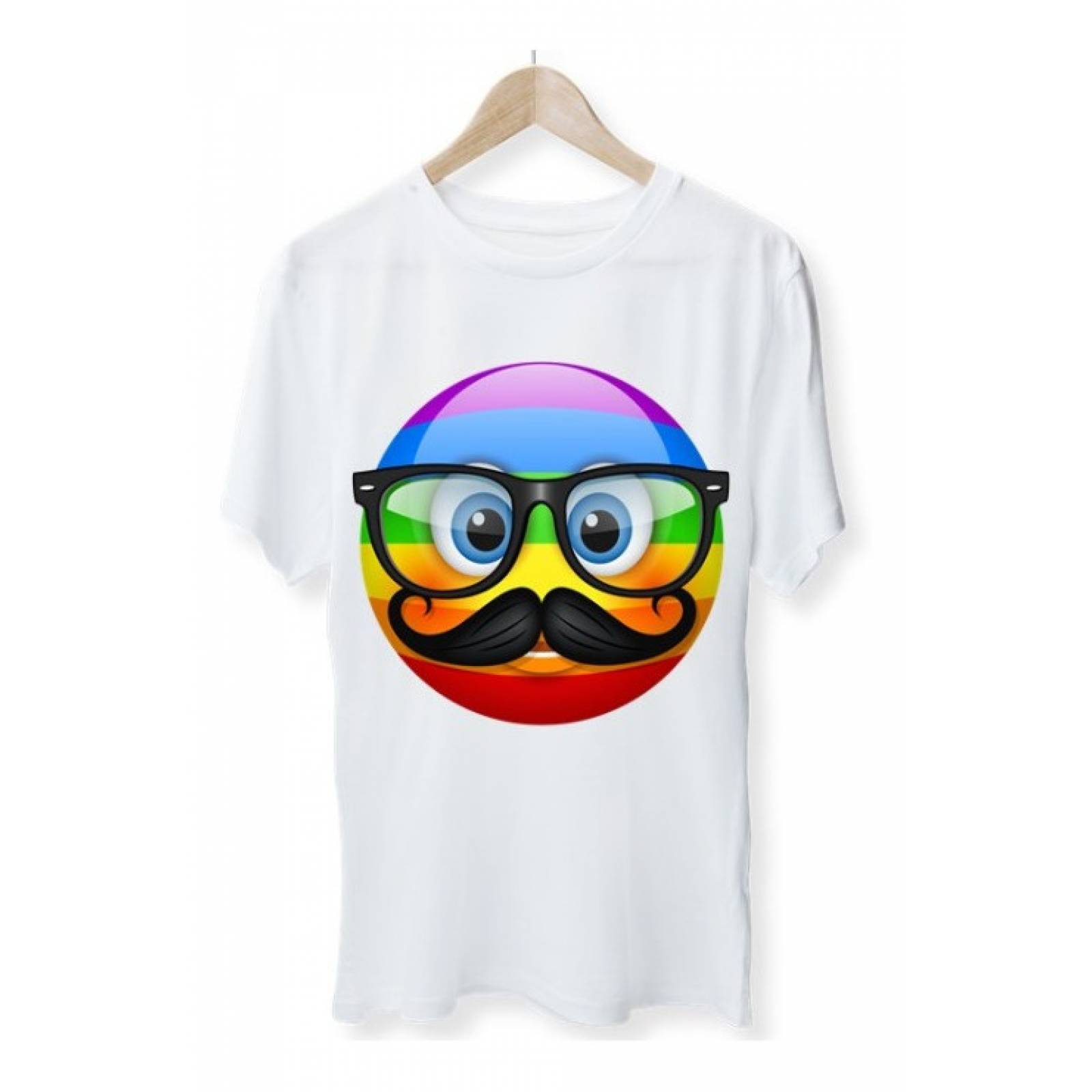PLAYERA EMOJI PRIDE ORGULLO COLORES ARCOIRIS BIGOTE