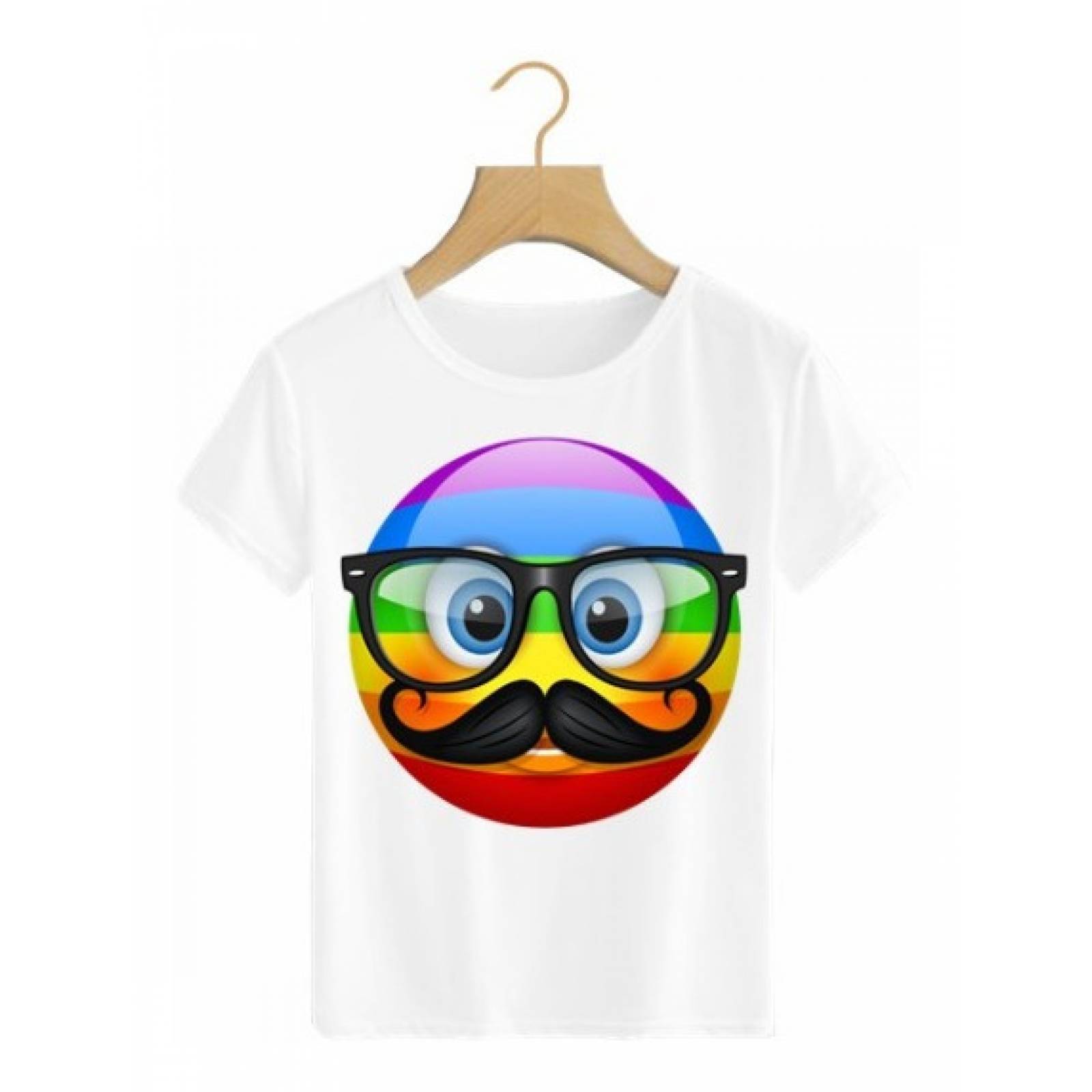 PLAYERA EMOJI PRIDE ORGULLO COLORES ARCOIRIS BIGOTE