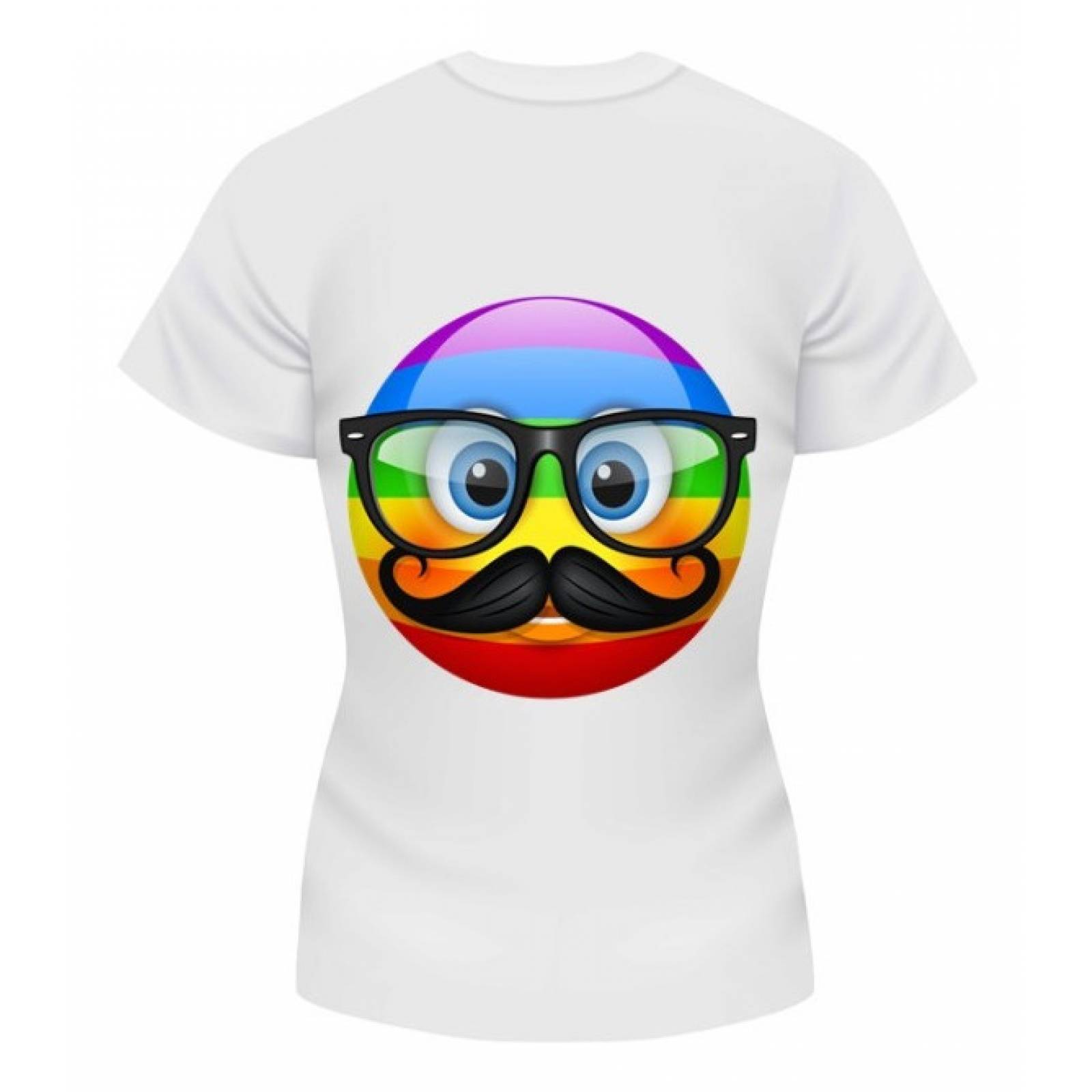 PLAYERA EMOJI PRIDE ORGULLO COLORES ARCOIRIS BIGOTE