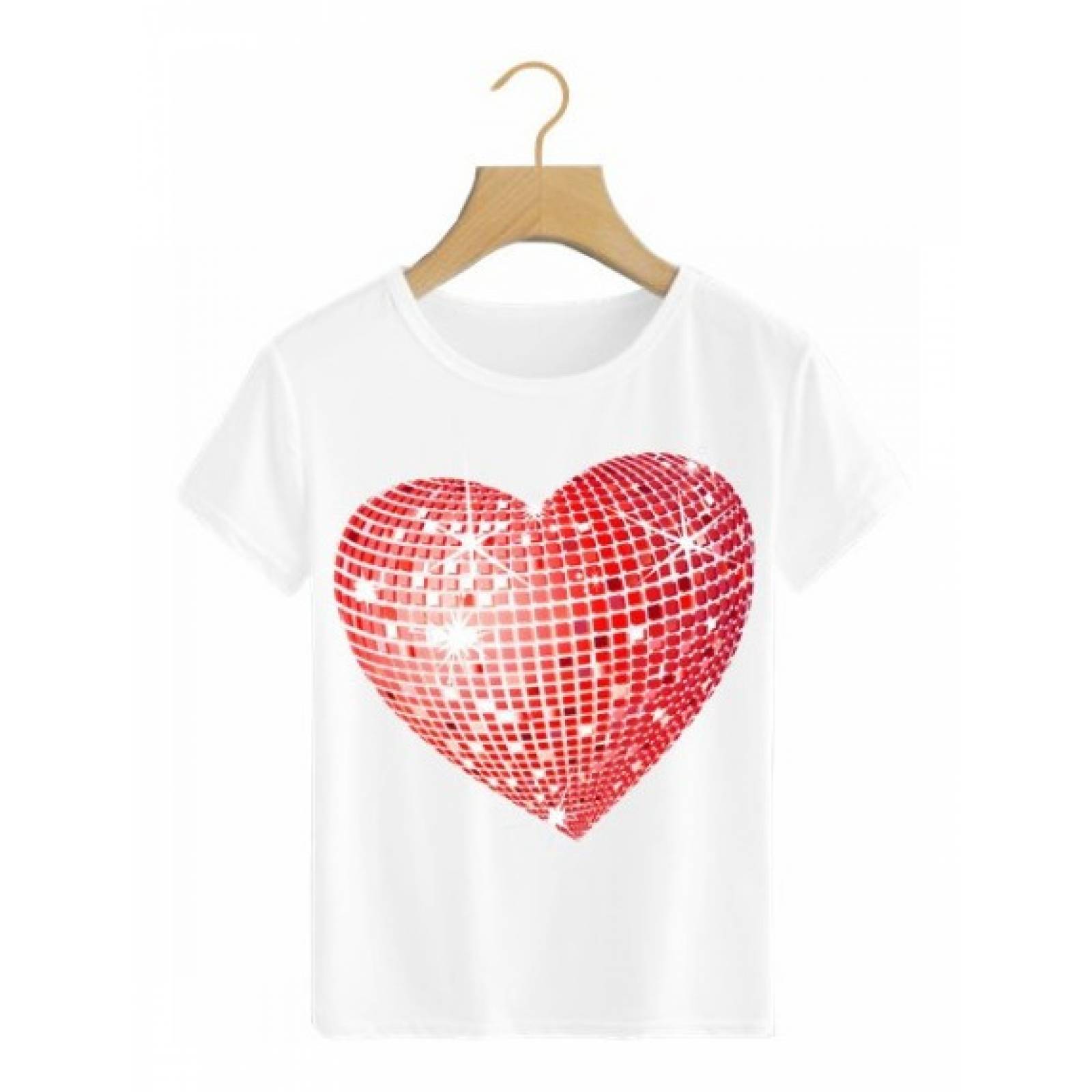 PLAYERA FEBRERO AMOR CORAZON ROJO 3D