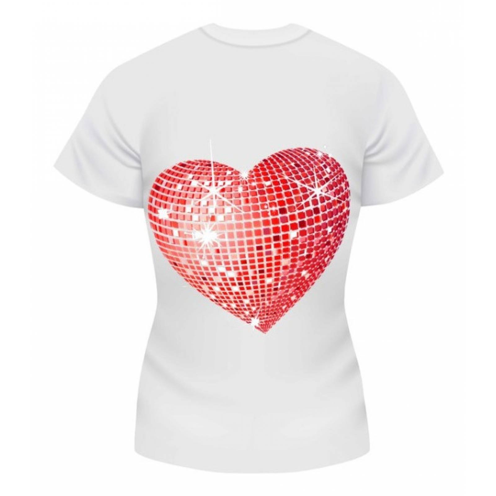 PLAYERA FEBRERO AMOR CORAZON ROJO 3D