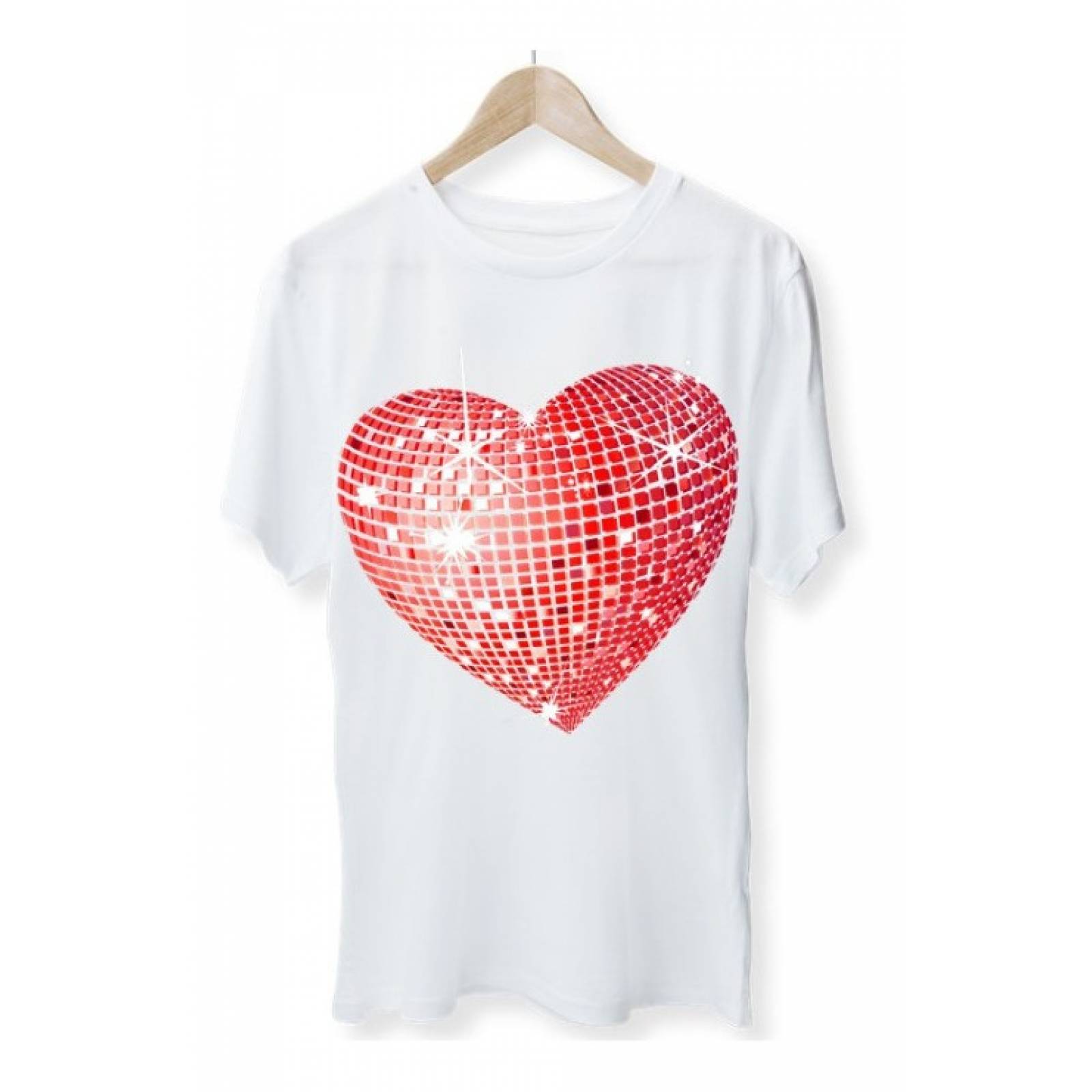 PLAYERA FEBRERO AMOR CORAZON ROJO 3D